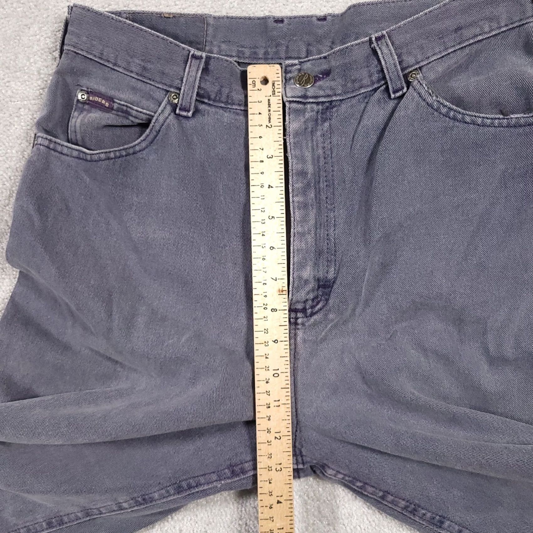 Lee Vintage Lee Riders Tapered Leg Jeans Womens 32X34 Light Gray Denim High Rise - Size 24" / US 00 / IT 34 - 7 Thumbnail