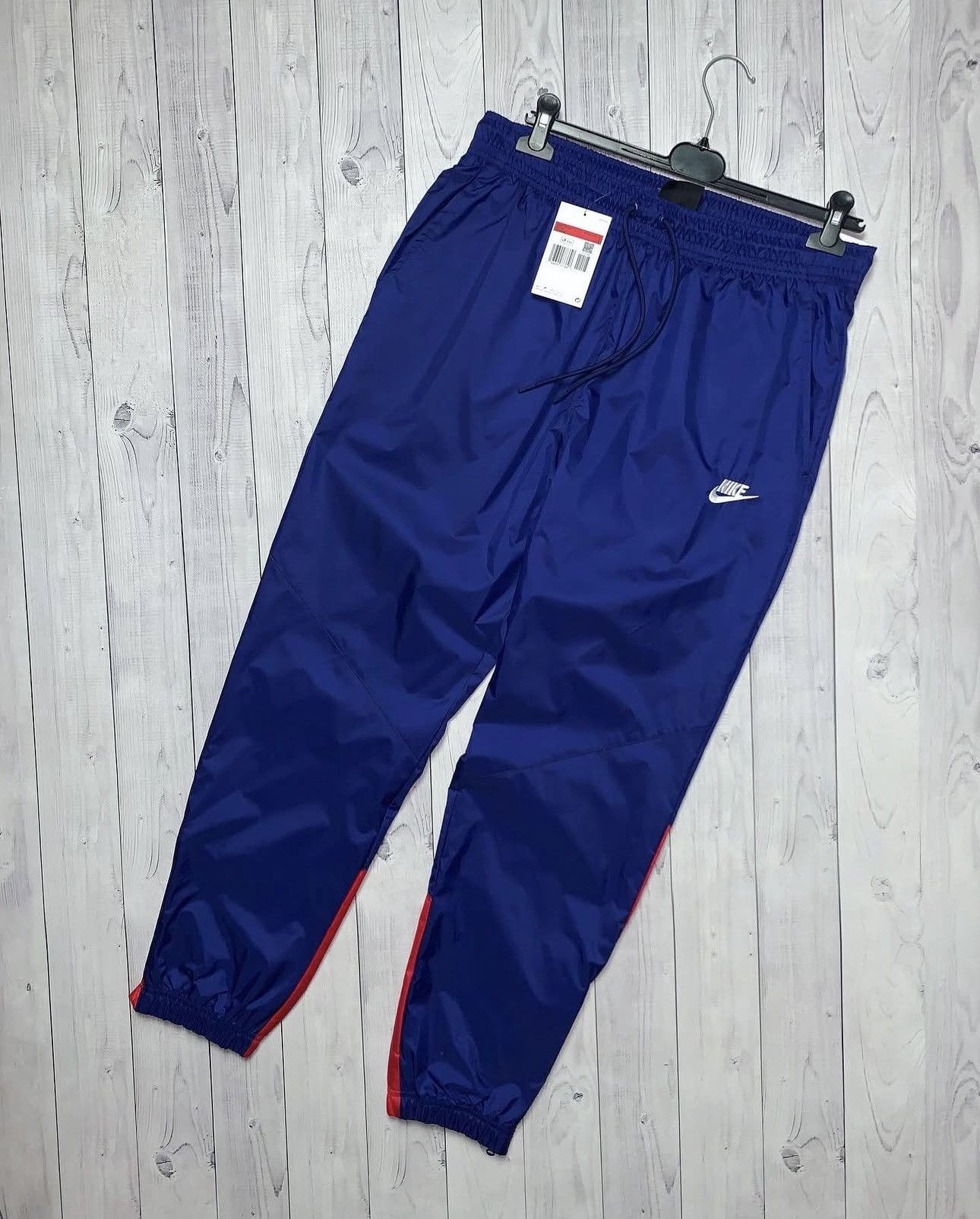 Nike × Vintage Vintage Nike joggers size M blue / Red logo drill Y2K Size US 32 / EU 48 - 1 Thumbnail