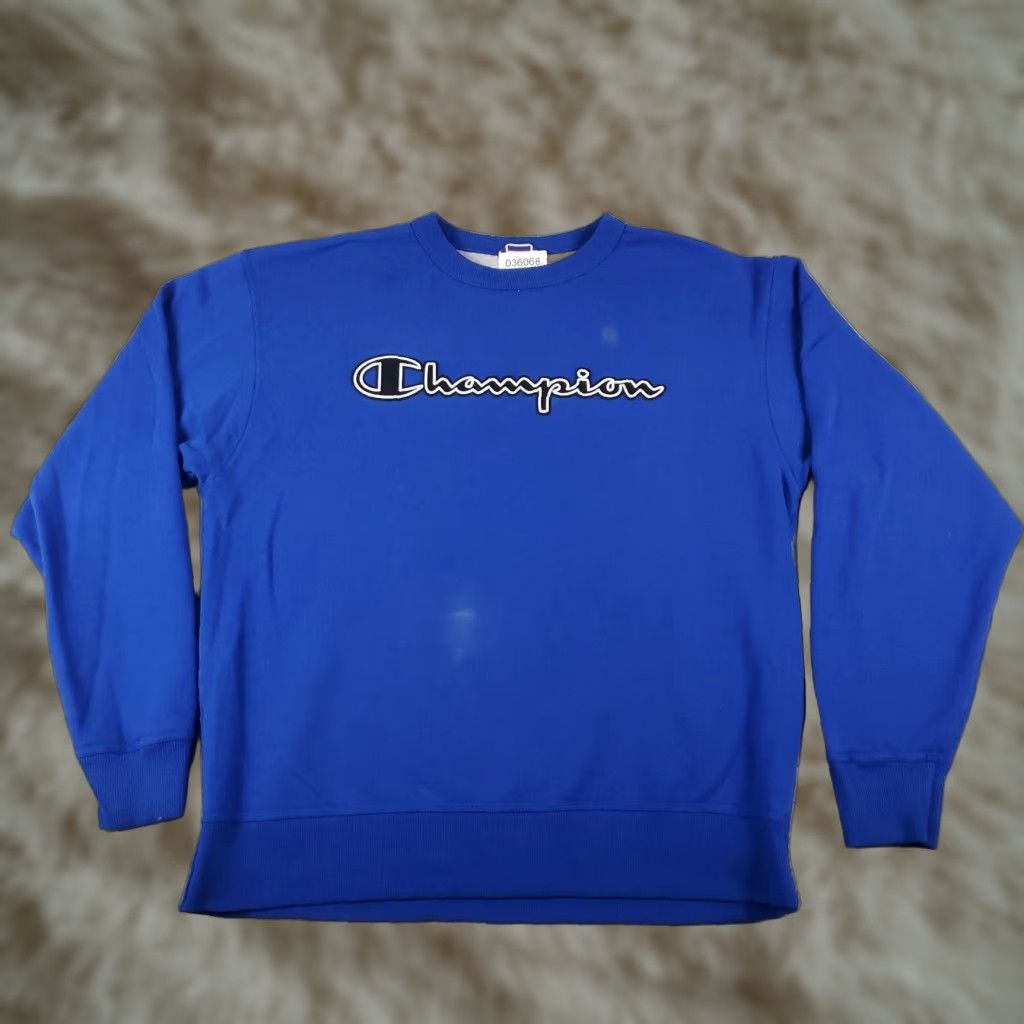 Champion Mens Champion Large Blue Casual Pullover Sweatshirt Size US L / EU 52-54 / 3 - 1 Thumbnail