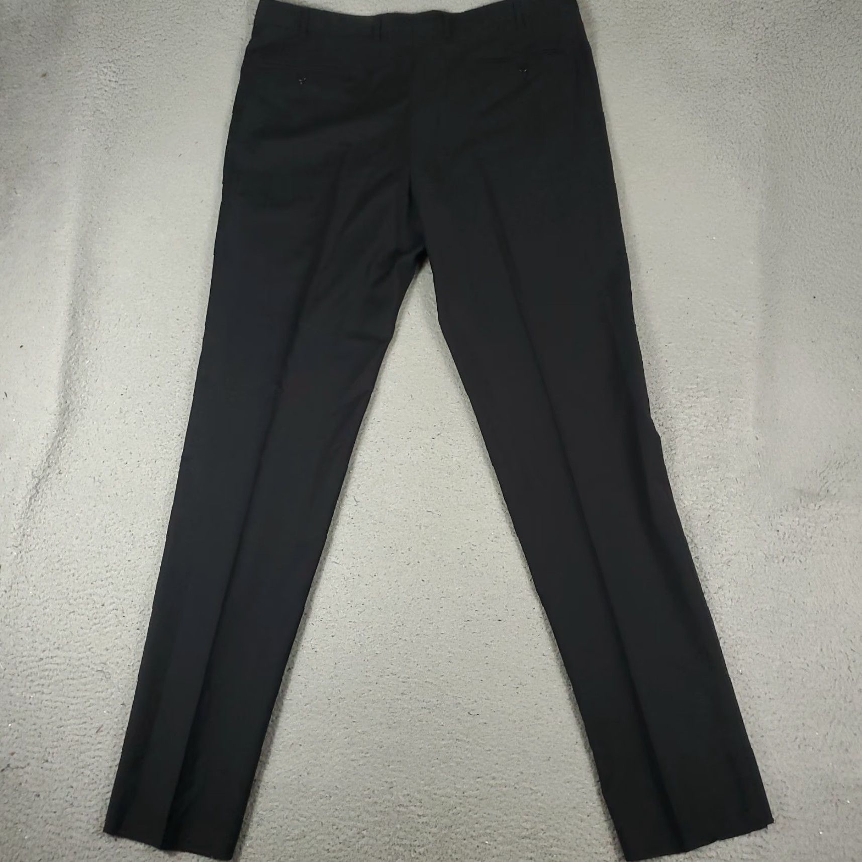 Zanella Zanella Mens Pants 40x38 Black Dress Pants Trousers Wool Unhemmed Flat Front Size US 40 / EU 56 - 7 Thumbnail