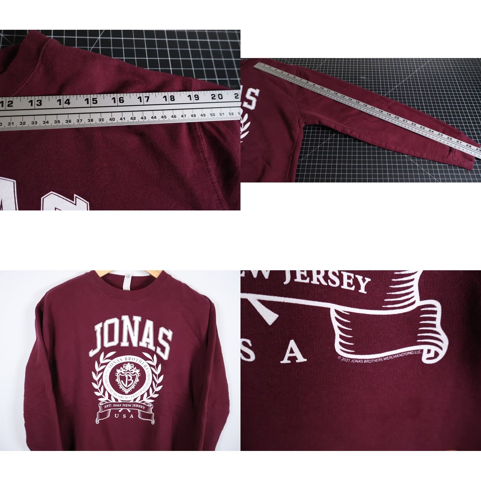 Vintage Jonas Brothers 2021 Tour Sweatshirt Adult Medium Red White Graphic Crewneck - Vintage Size M / US 6-8 / IT 42-44 - 8 Thumbnail