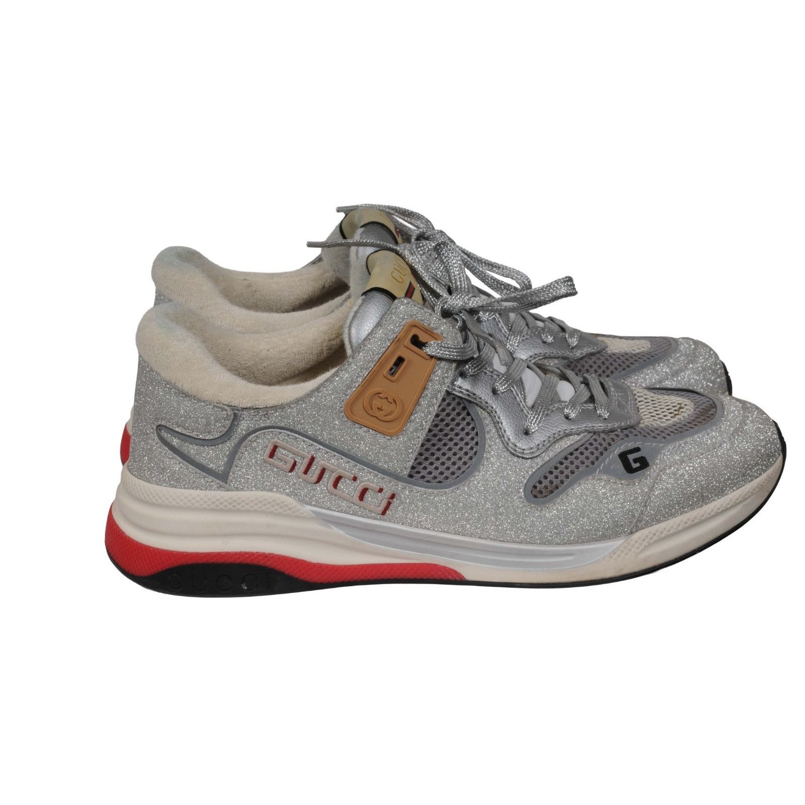 Gucci Ultrapace Glitter Low Top Sneakers Size US 8 / EU 41 - 8 Thumbnail