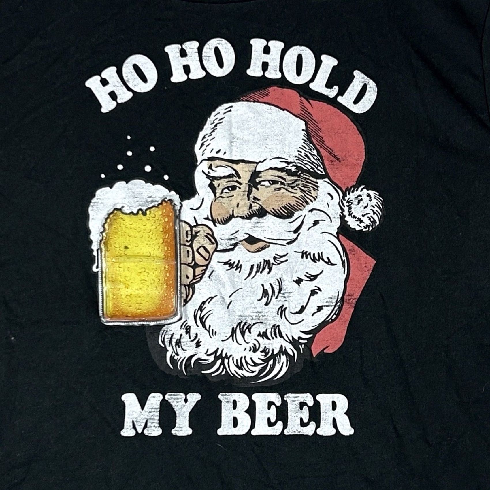 Mad Engine VINTAGE Ugly Christmas Shirt Long Sleeve Mens 2XB Black Ho Ho Hold My Beer NEW Kohls Top Size US XXL / EU 58 / 5 - 2 Thumbnail