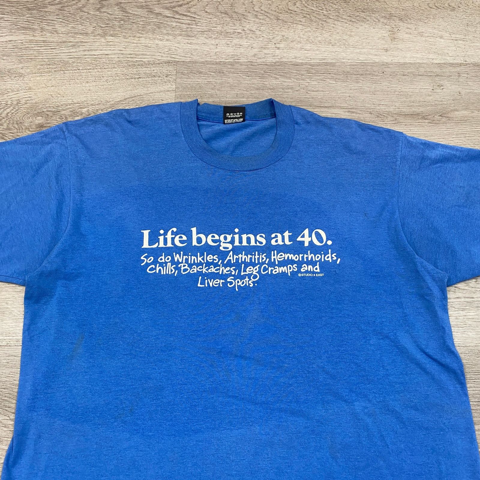 Vintage VTG 90s Life Begins at 40 Single Stitch Funny Shirt XL Humor Size US XL / EU 56 / 4 - 2 Thumbnail