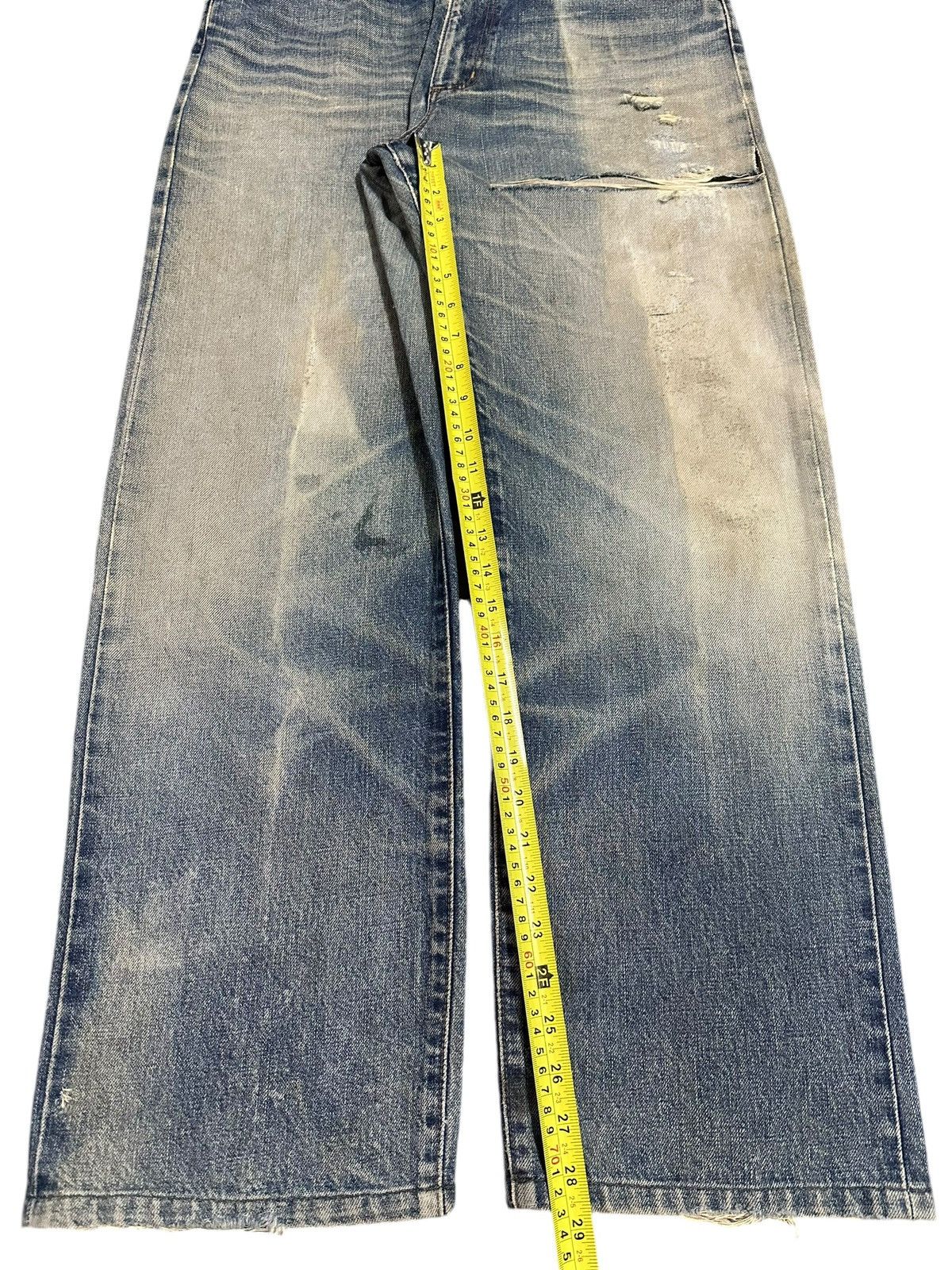 Wrangler Vintage 90s Wrangler Faded Bleached Distressed Baggy Jeans Size US 32 / EU 48 - 13 Thumbnail