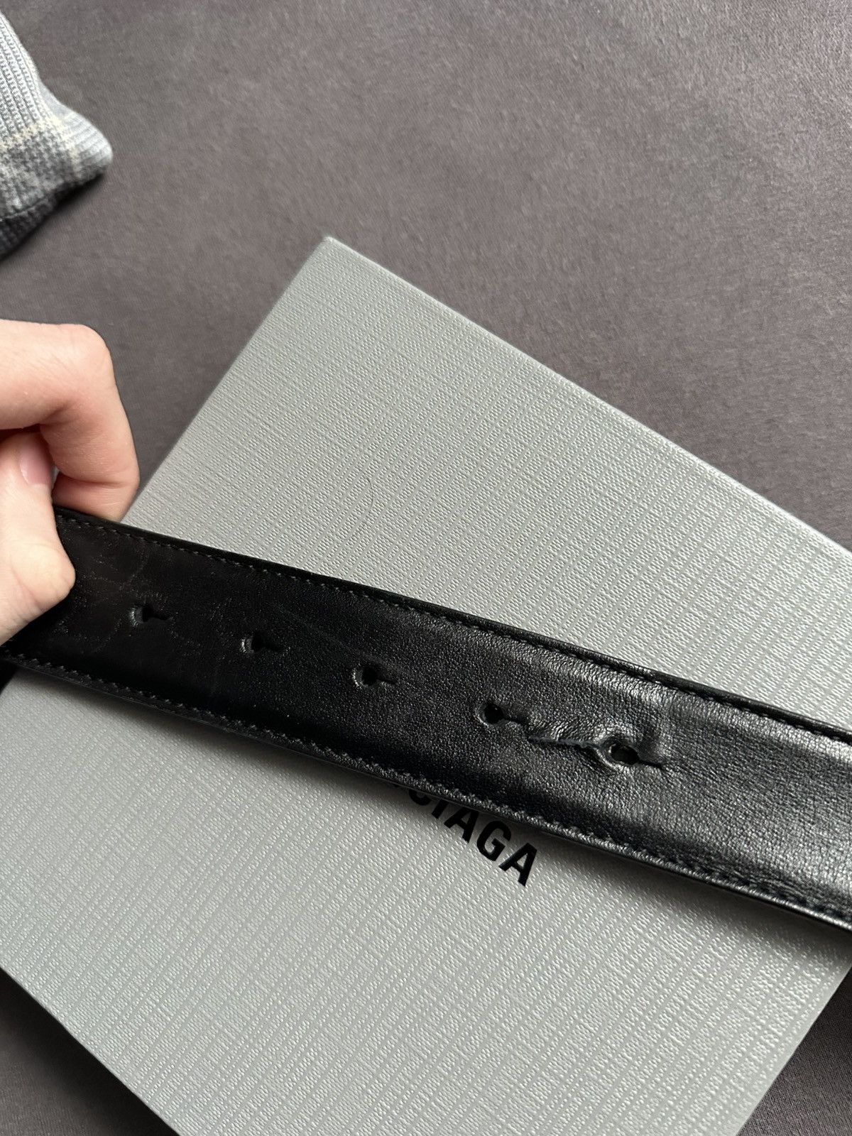 Balenciaga Balenciaga BB Leather Belt 95cm Green & Black Size 38 - 5 Thumbnail