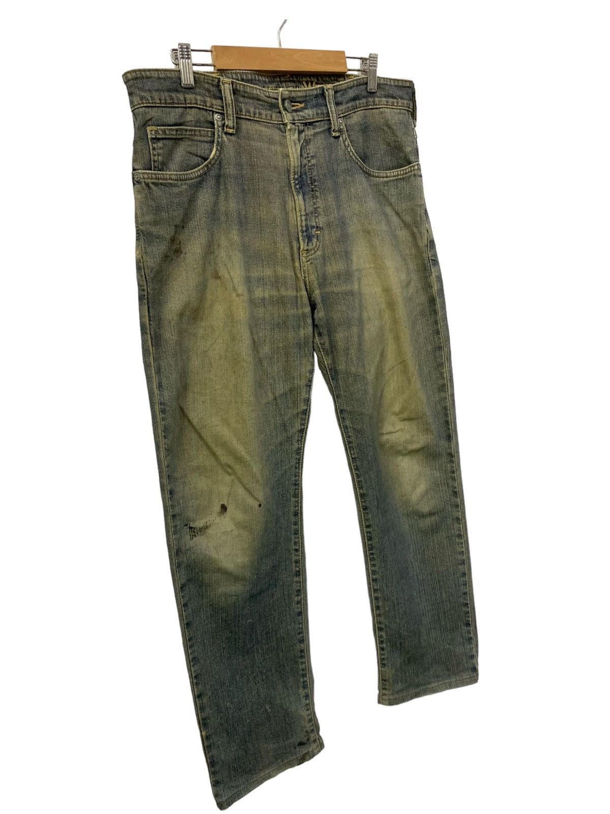 If Six Was Nine Wrangler Mudwash Distressed Jeans (A37) Size US 34 / EU 50 - 4 Thumbnail