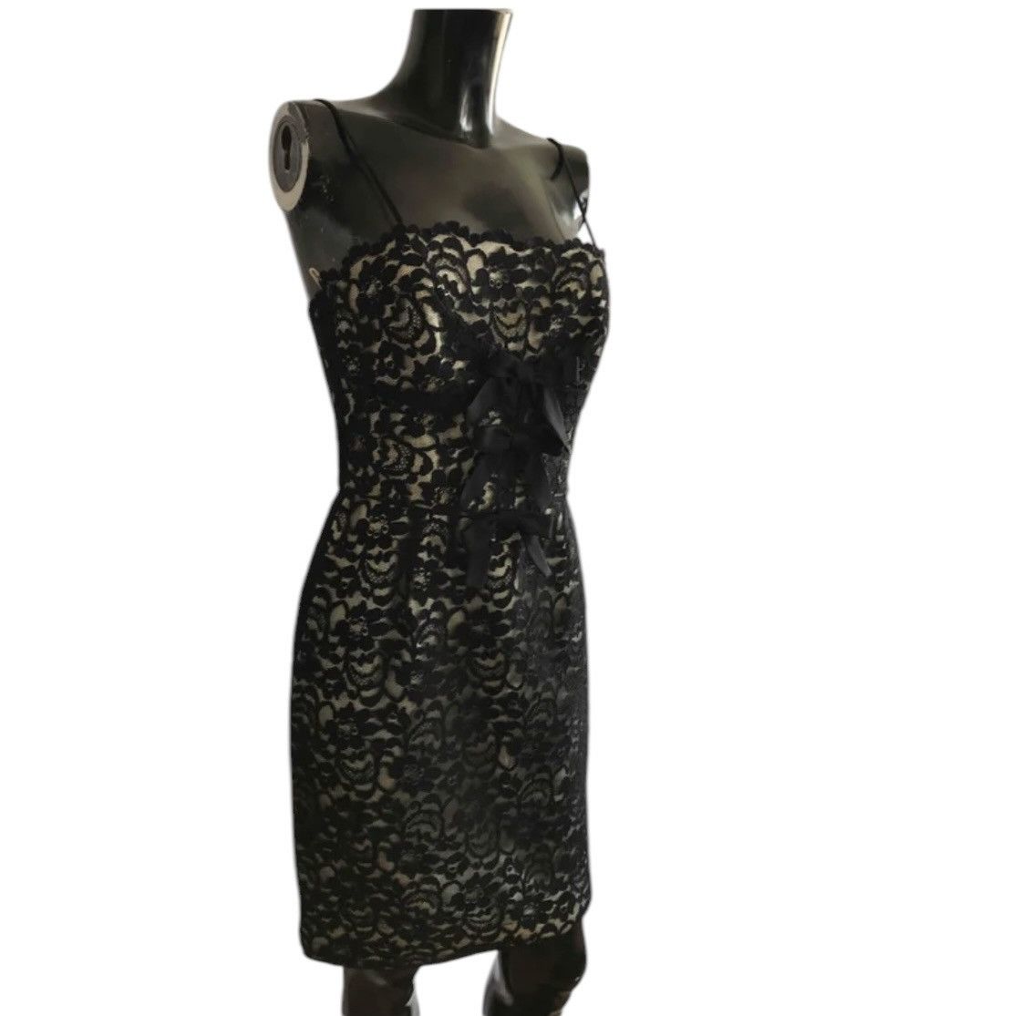 Moschino × Vintage 1990/ 2000 MOSCHINO Cheap and Chic black lace coctail dress Size S / US 4 / IT 40 - 2 Thumbnail