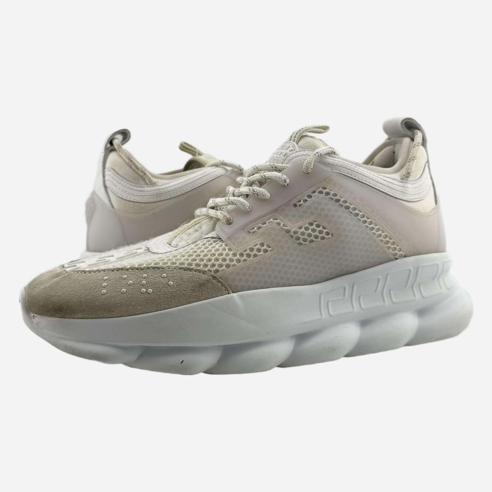 Versace Versace Chain Reaction White Rubber Suede 43.5EU No Insole Size US 10.5 / EU 43-44 - 1 Thumbnail