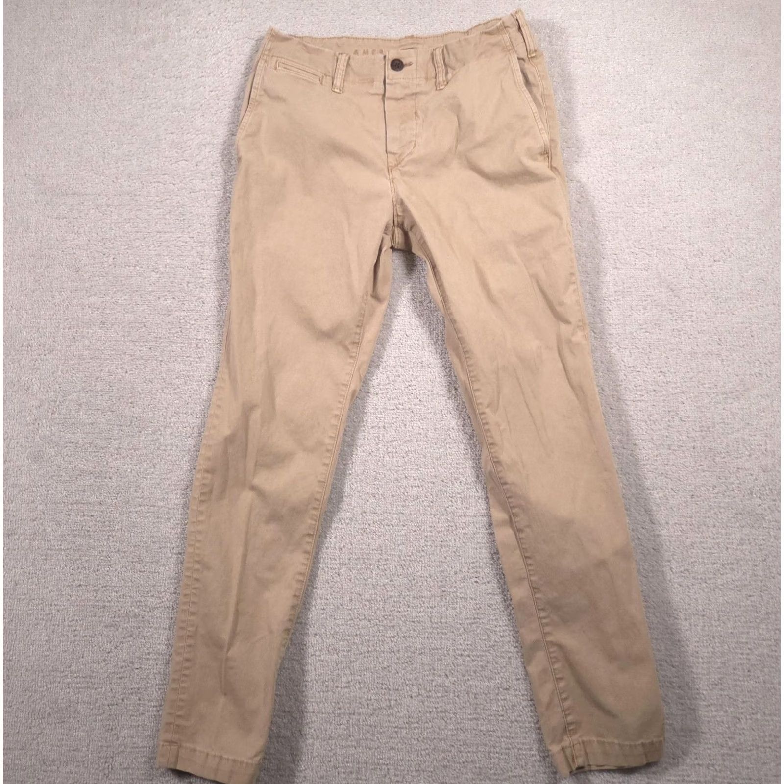 American Eagle Outfitters VINTAGE? No. American Eagle Outfitters Pants Mens 29x30 Khaki Skinny Flex Chino Stretch Size US 29 - 2 Thumbnail
