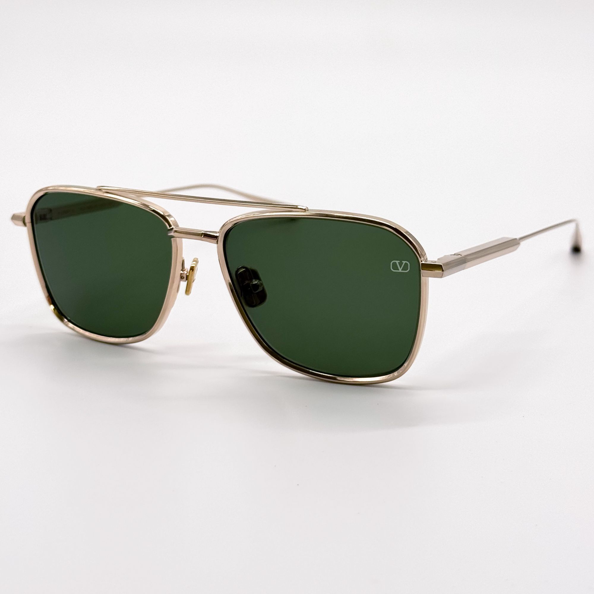 Valentino NEW VALENTINO SUNGLASSES VLS-168A LIMITED EDITION GOLD/GREEN Size ONE SIZE - 2 Thumbnail