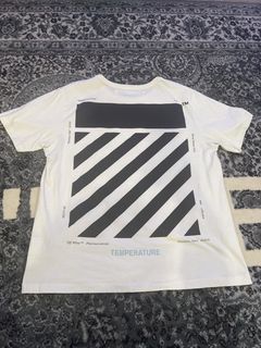 Off white diagonal temperature cheap tee