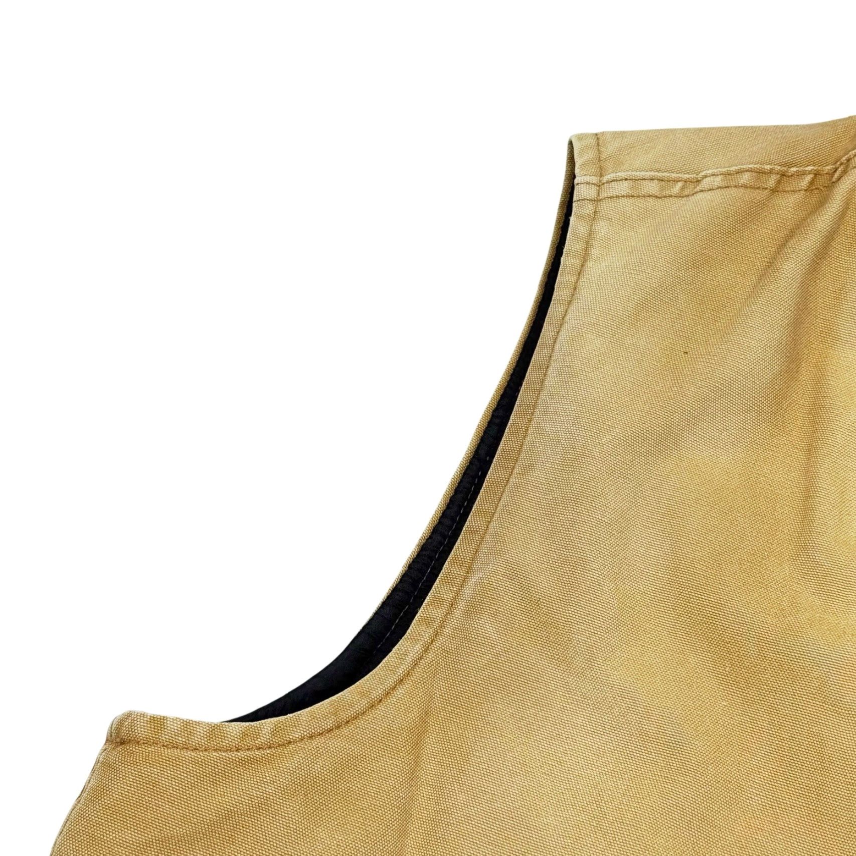 Carhartt VTG Carhartt Vest Quilted Lined Brown Canvas Mens L 90s Workwear Wind-Resistant Pockets Zip Full Zip Lined Carhartt V01 BRN Size US L / EU 52-54 / 3 - 5 Thumbnail