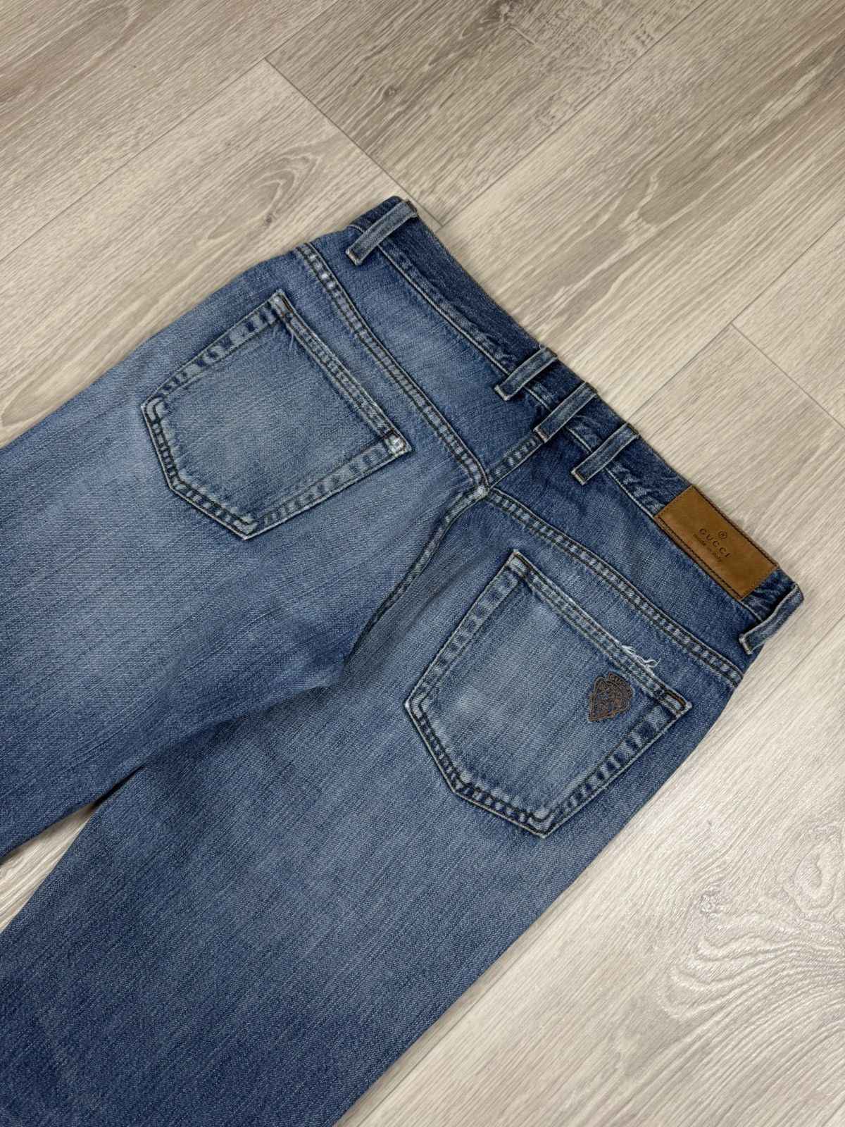 Gucci Vintage Gucci Women Distressed Denim Jeans Size 32" / US 10 / IT 46 - 4 Thumbnail
