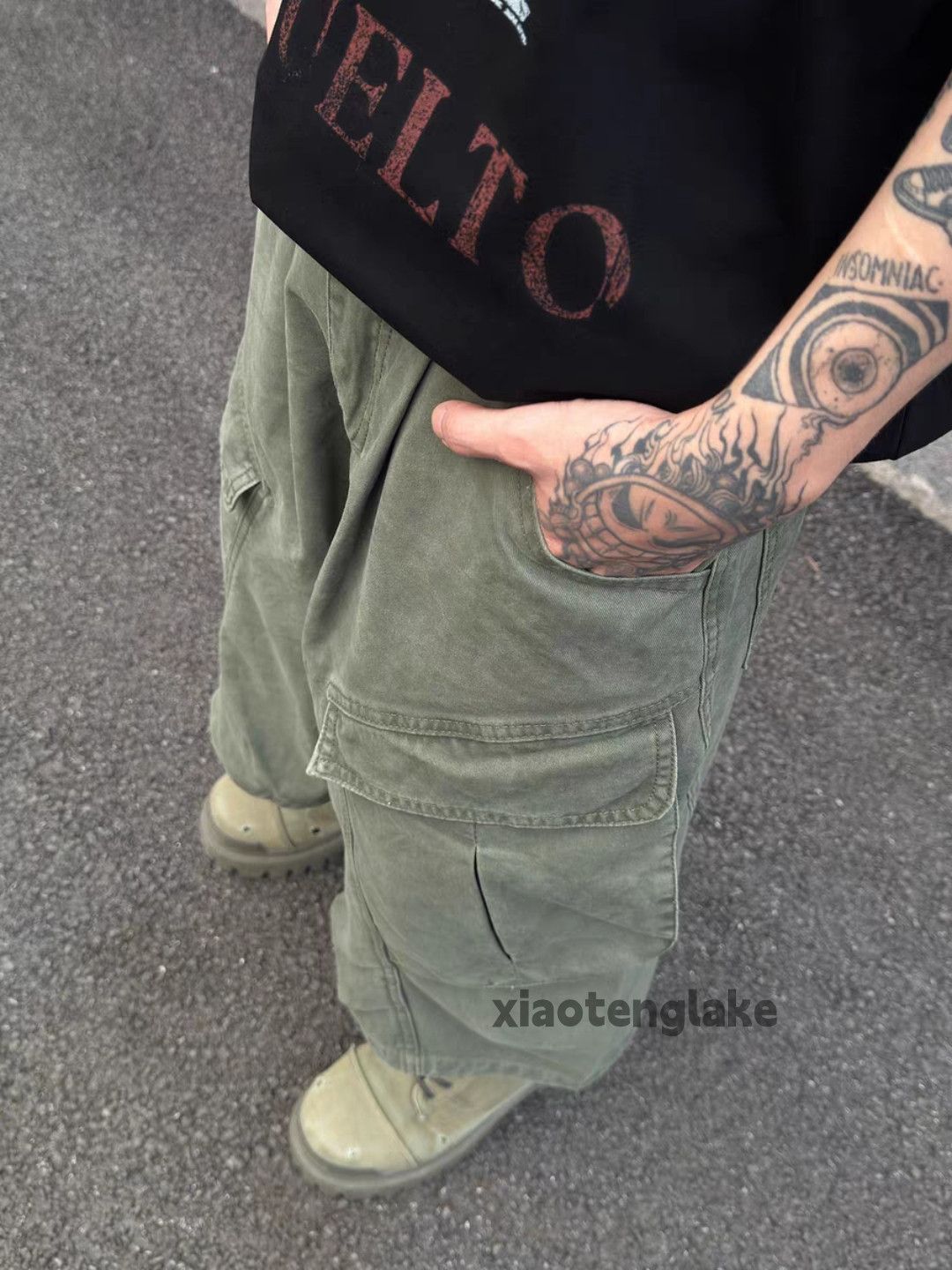 Vintage xtl Balenciaga rickowens style loose military cargo shorts Size US 33 - 7 Thumbnail