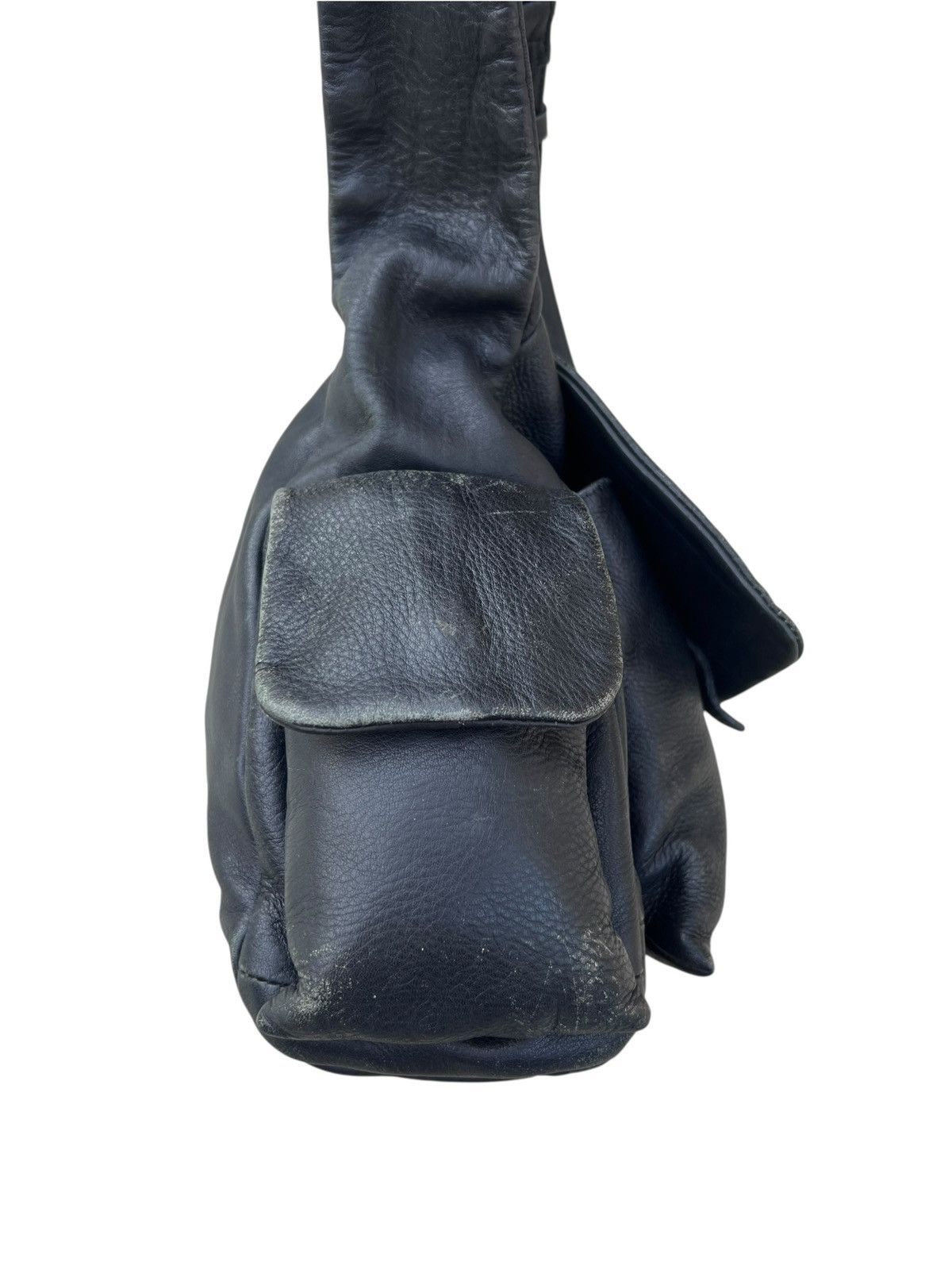 Leather Vintage ROSSI Florence Italy Faded Patina Cargo Sling Bag Size ONE SIZE - 10 Thumbnail