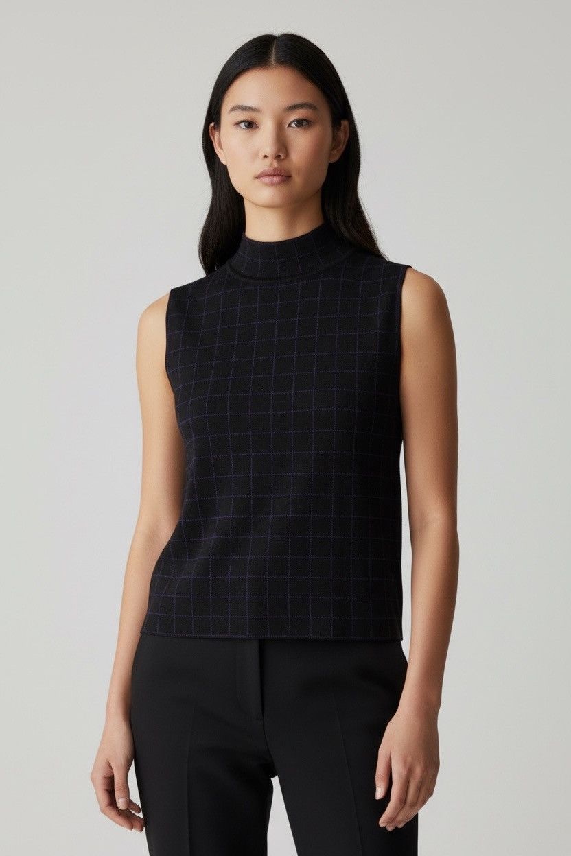 Iceberg Armani Collezioni Sleeveless Mock Neck Knit - New with Tags Size L / US 10 / IT 46 - 1 Thumbnail