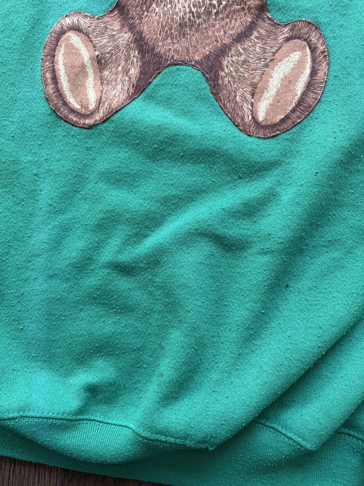 Vintage Vintage St. Patrick's Day Teddy Bear Raglan Sweatshirt Size US XL / EU 56 / 4 - 5 Thumbnail