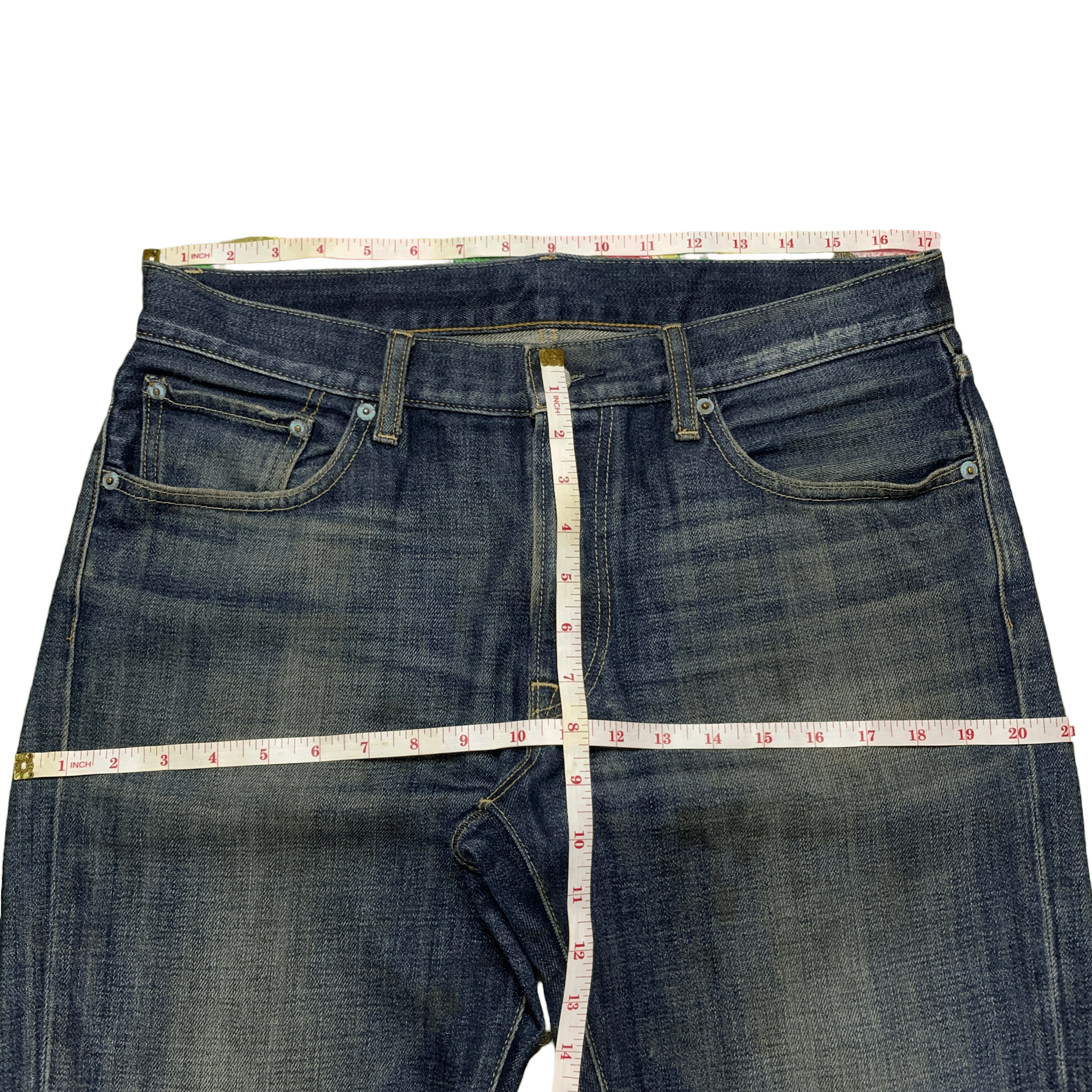 Japanese Brand × Uniqlo Vintage Japanese Uniqlo Kaihara Fabric Loose Jeans 34x32 Size US 34 / EU 50 - 8 Thumbnail