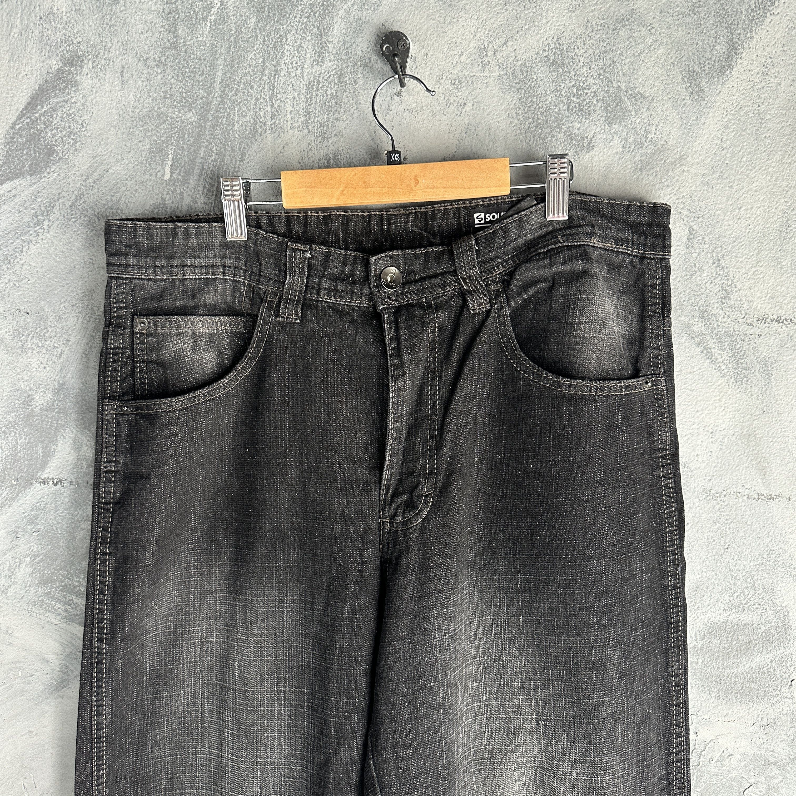 Southpole Vtg Southpole Jeans Mens Black Denim Pants Y2K Baggy Relaxed Size US 34 / EU 50 - 2 Thumbnail