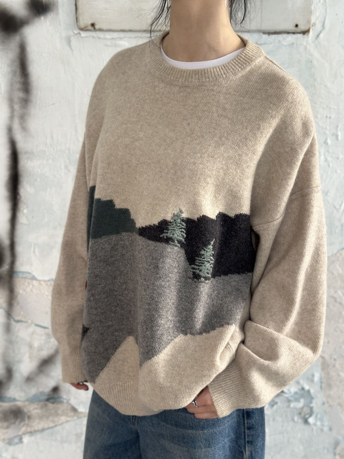 Aran Isles Knitwear VTG Knit Wool Sweater Wolf Size L 90s USA Hype Trend Staff Size US L / EU 52-54 / 3 - 6 Thumbnail