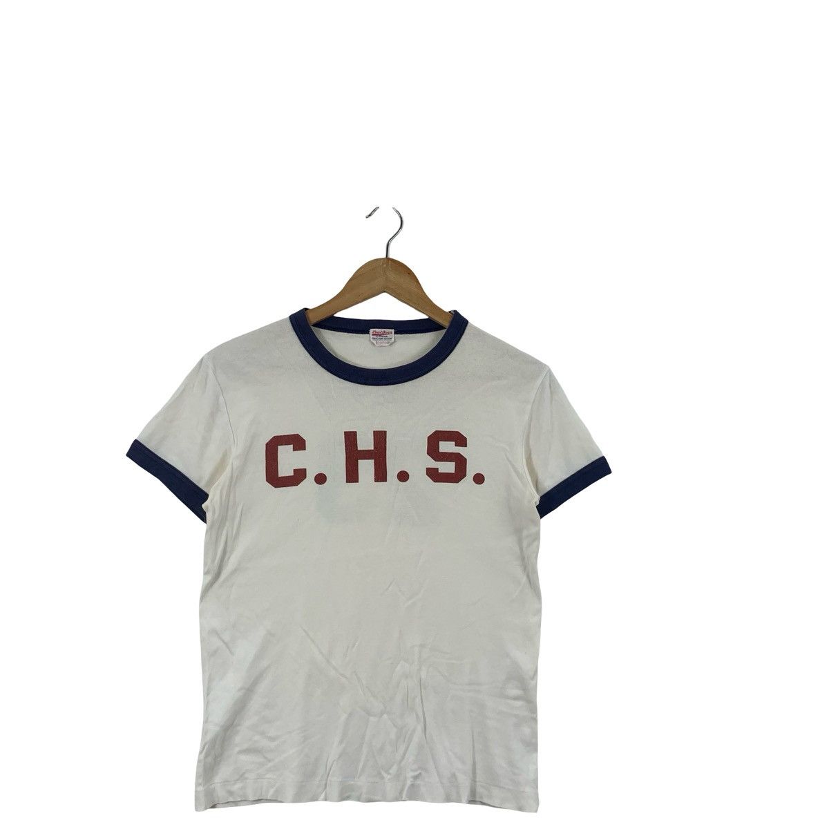 Vintage Vintage PEARL DIVER C.H.S Spell Out Logo Ringer Design Tee Size US XS / EU 42 / 0 - 3 Thumbnail
