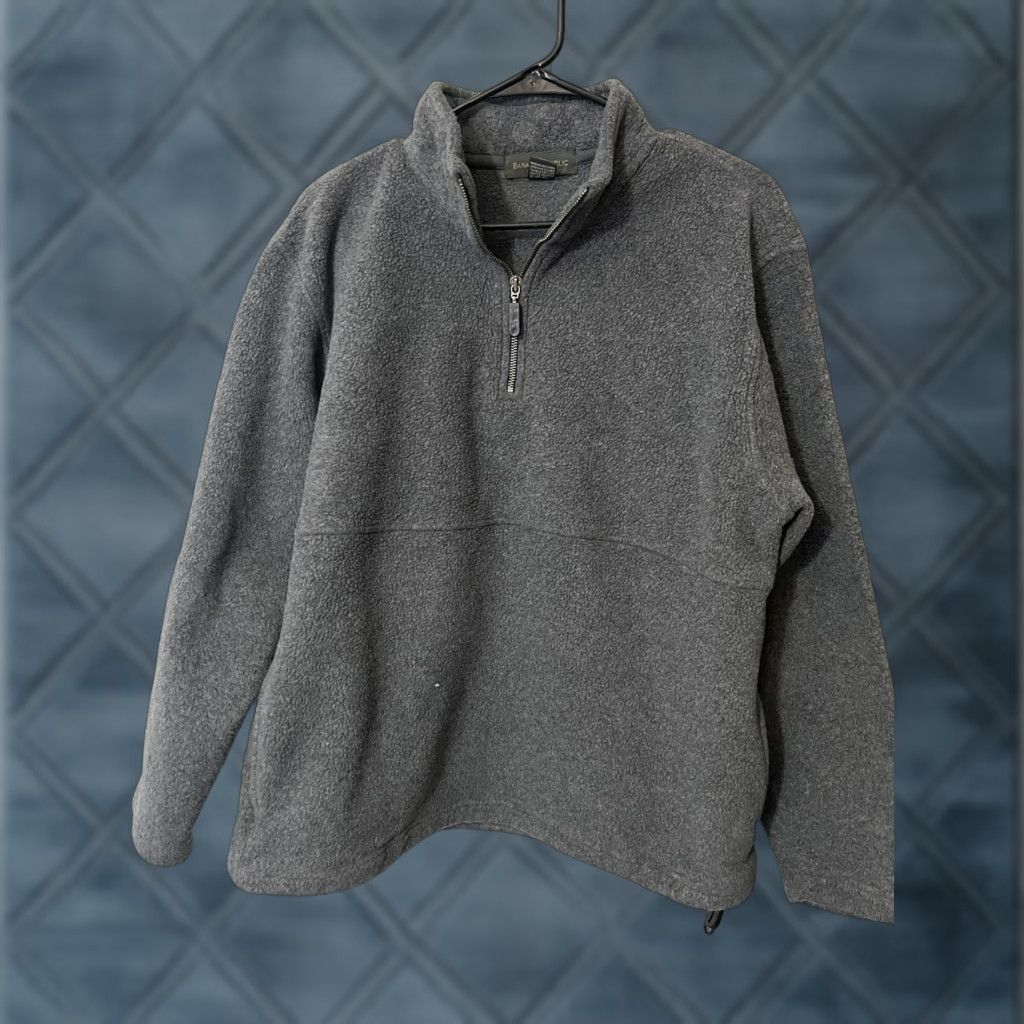 Banana Republic VINTAGE Banana Republic Sweater XL Gray Fleece Pullover Mens 00s Y2K Business Casual Size US XL / EU 56 / 4 - 1 Thumbnail