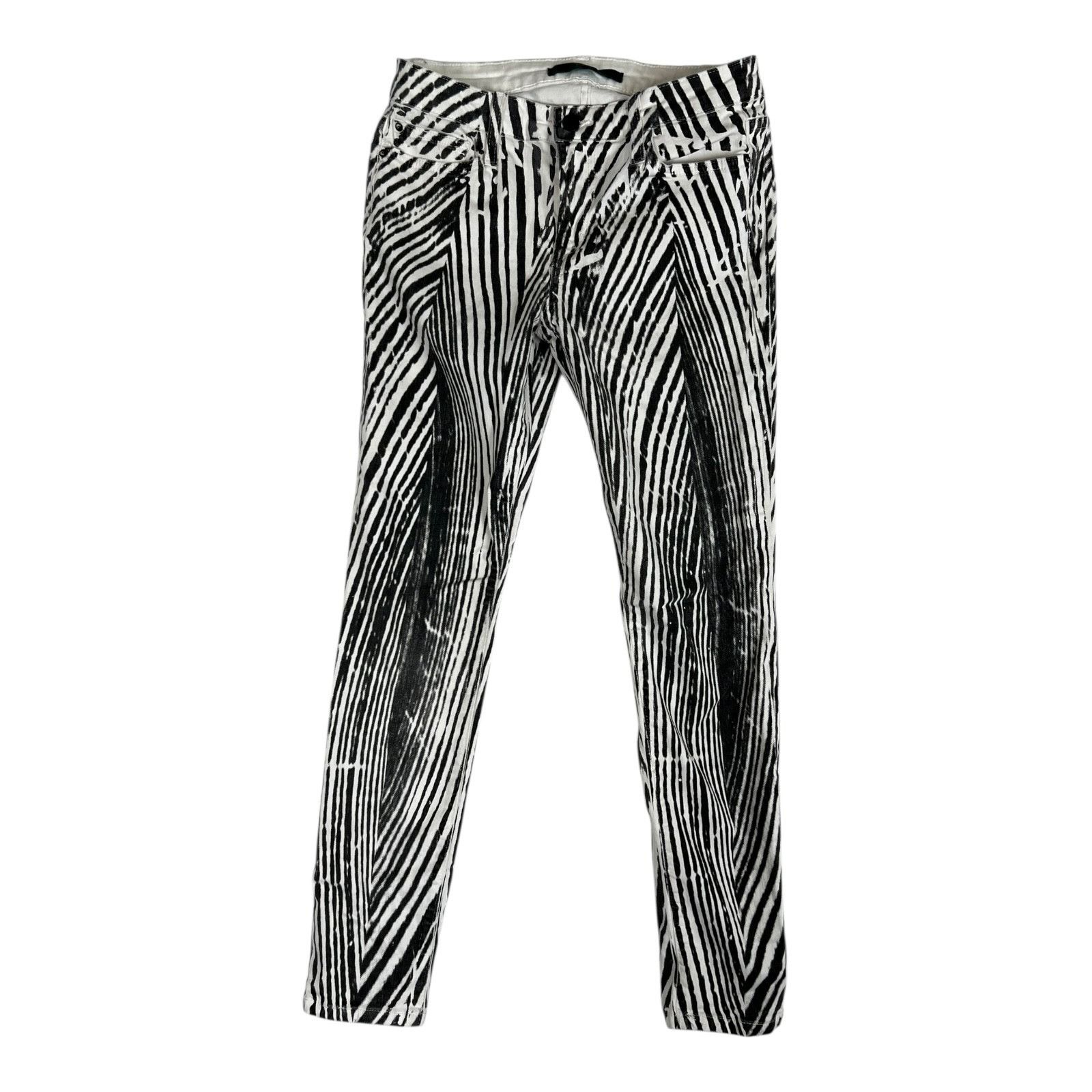 Joe's JOE'S Jeans Wood Grain Print Skinny Ankle Pants Black & Whit Size 28" / US 6 / IT 42 - 1 Thumbnail