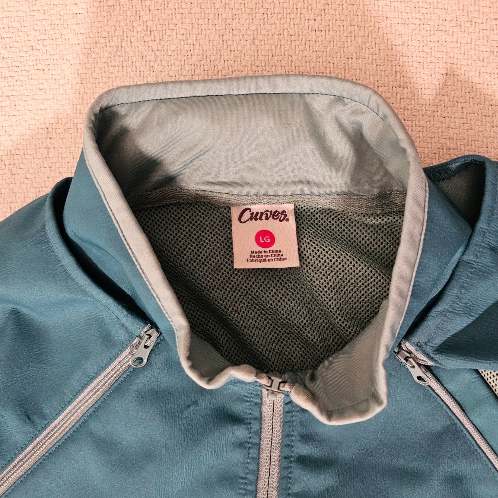 Altea Curves Jacket Size Large Teal Reflective Trim Lightweight Zip Vented Pockets Size M / US 6-8 / IT 42-44 - 2 Thumbnail