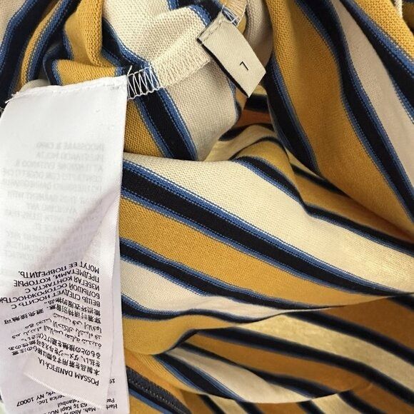 Gucci NWT GUCCI Polo Shirt Stripe Rugby Sz L Cotton Yellow Border Size US L / EU 52-54 / 3 - 8 Thumbnail