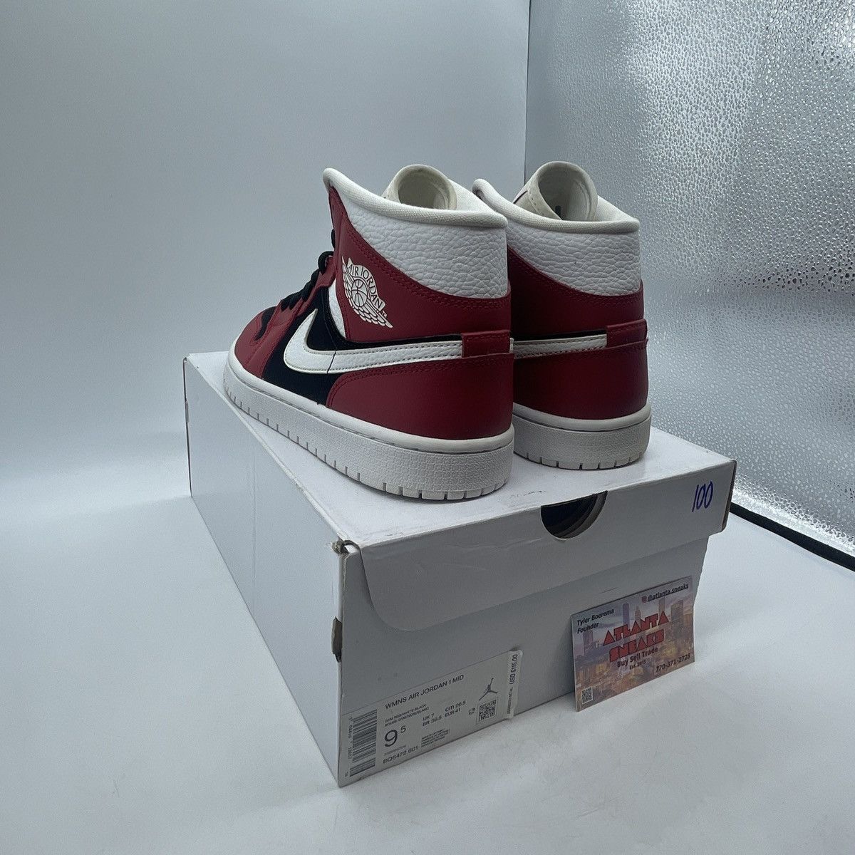 Jordan Brand Air Jordan 1 mid gym red black Size US 9.5 / IT 39.5 - 4 Thumbnail