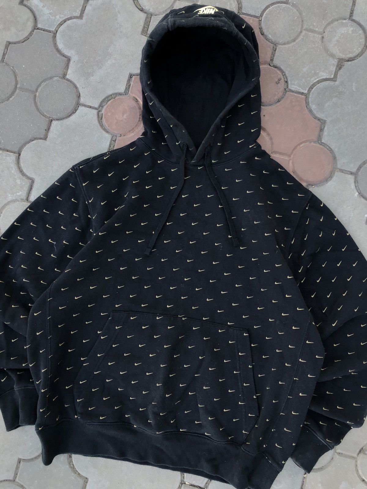 Nike × Vintage Vintage Nike Multi Swoosh Hoodie Size US M / EU 48-50 / 2 - 3 Thumbnail