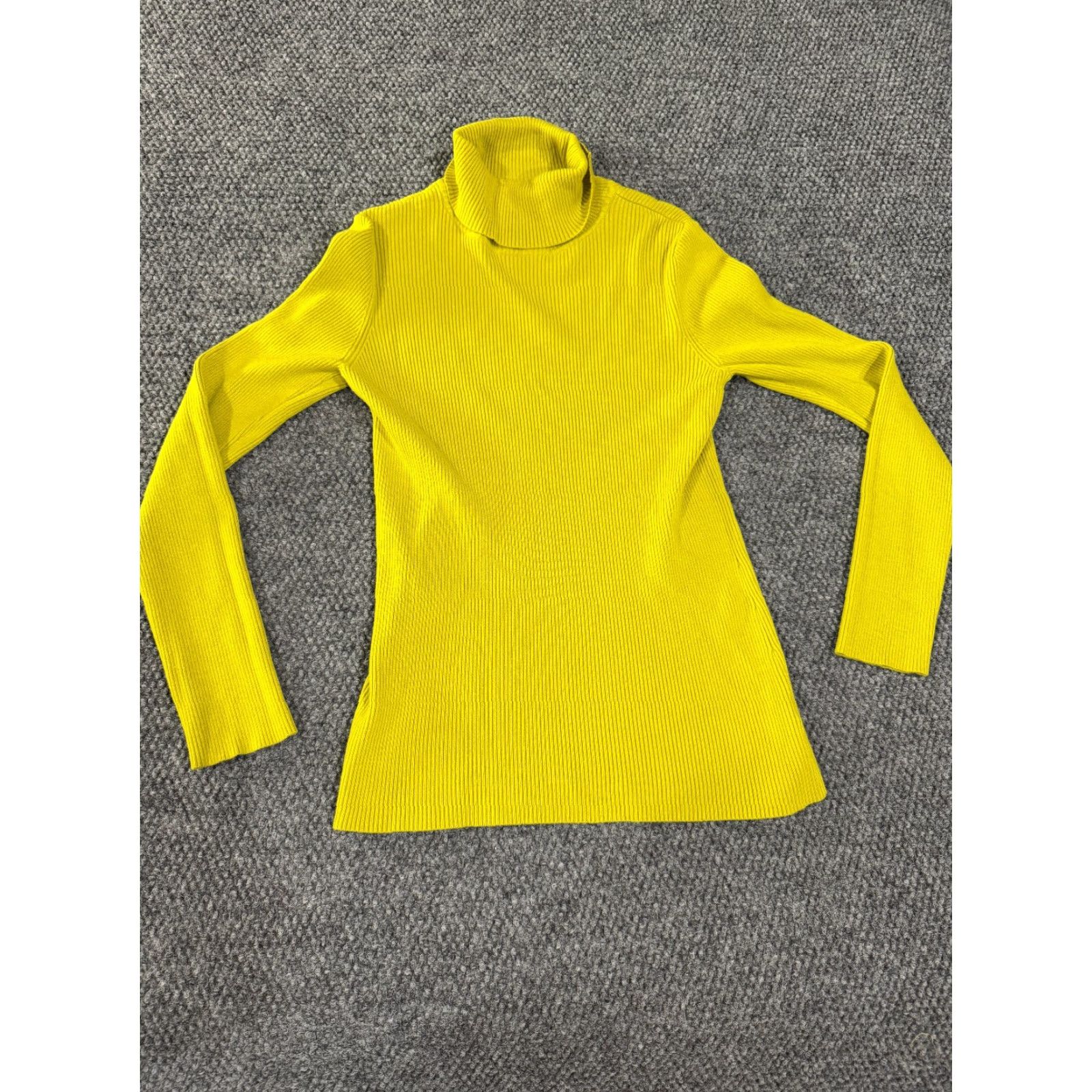 Coldwater Creek Coldwater Creek Sweater Womens XS Yellow Turtleneck Long Sleeve Ribbed Knit Pullover Casual Winter Fall Regular Raglan Sleeve Size XS / US 0-2 / IT 36-38 - 2 Thumbnail