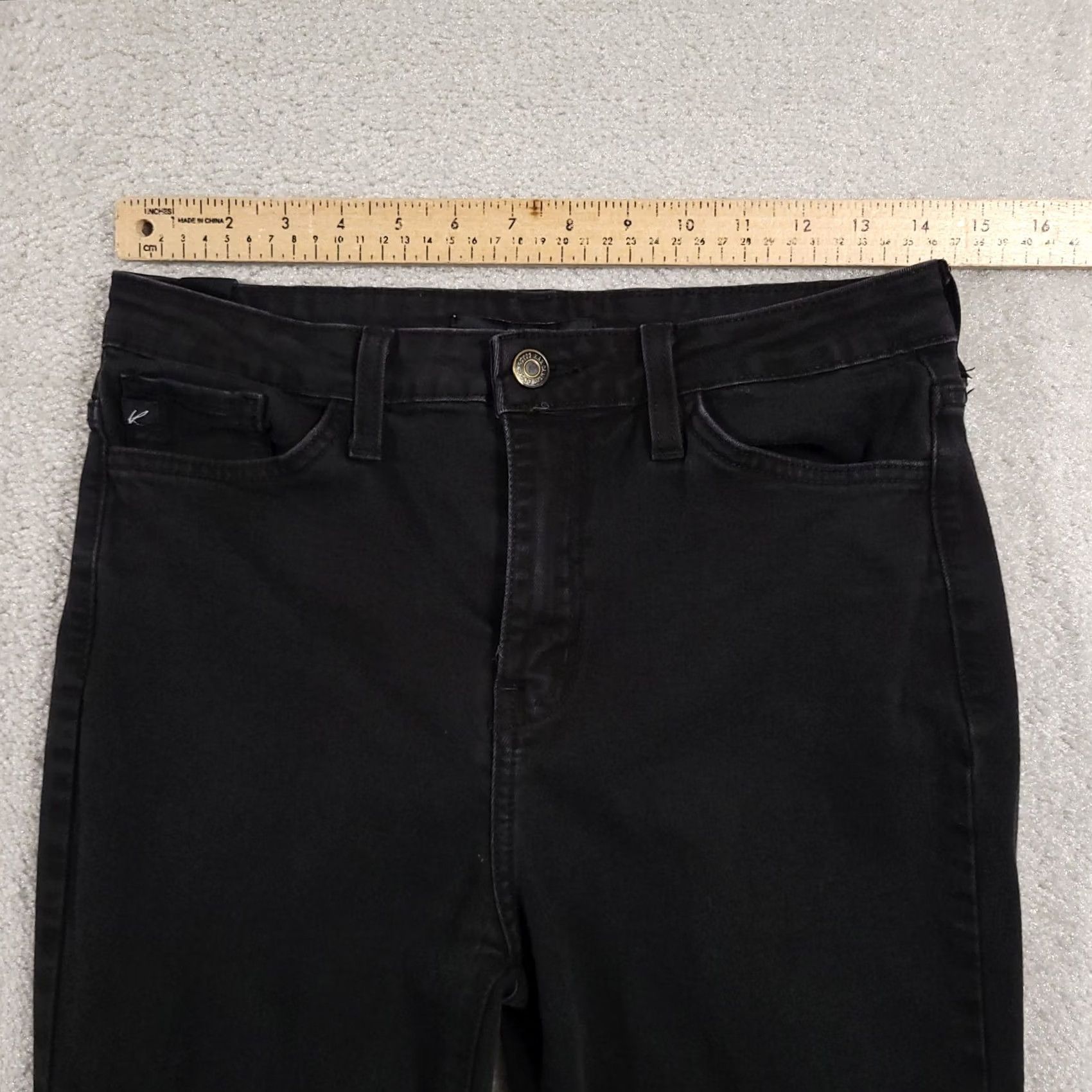 Vintage KanCan Jeans Women 27 Black Skinny Stretch Pockets Made In USA 90s Womens Size 27" / US 4 / IT 40 - 5 Thumbnail