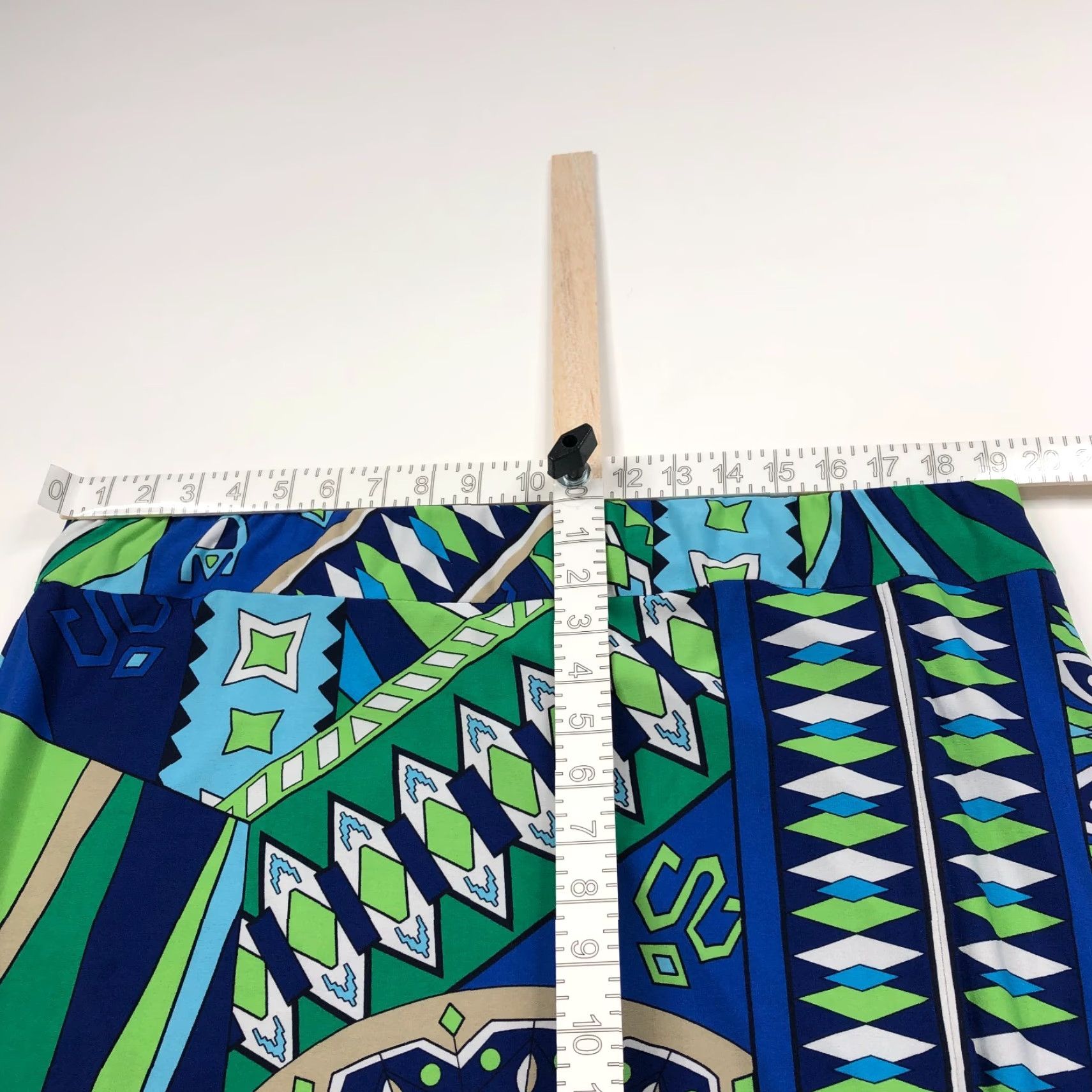Vintage Chico's Skirt Midi All Over Print Blue MINT Pull On Flat Lined 3 39In XS-XL Women's Comfortable Stretch Size 26" / US 2 / IT 38 - 5 Thumbnail