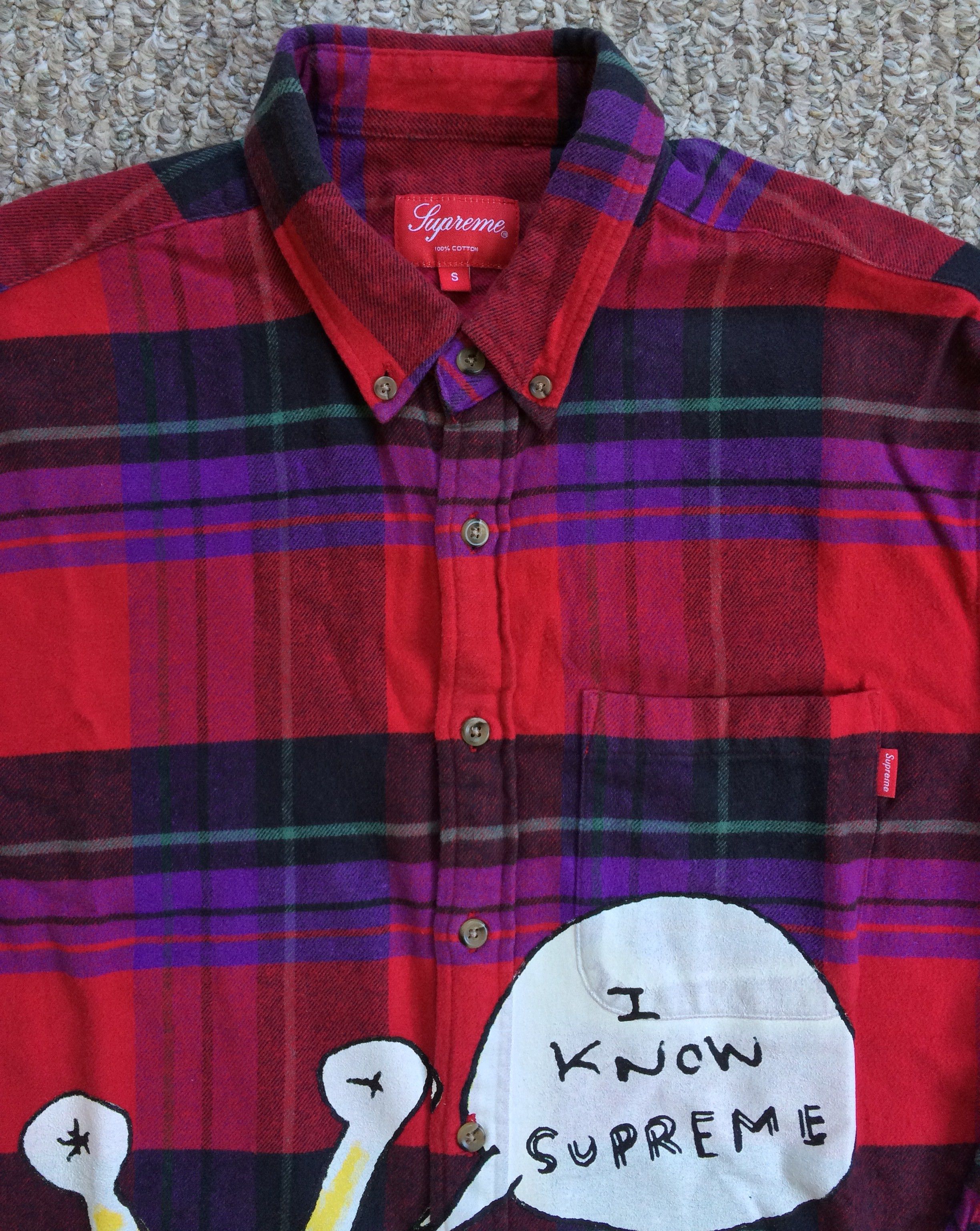 Supreme S/S 2020 Supreme x Daniel Johnston Flannel Shirt Size US S / EU 44-46 / 1 - 2 Thumbnail