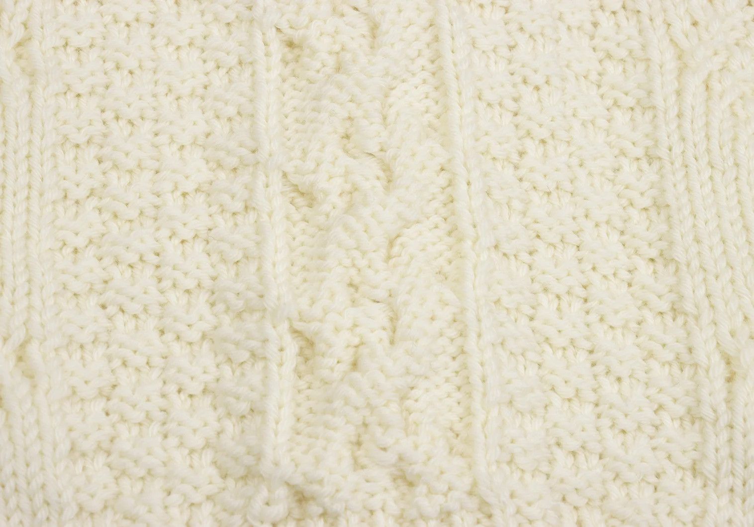 Maison Margiela Chunky Cable Knit Sweater in Cream, Size S Size US S / EU 44-46 / 1 - 8 Thumbnail