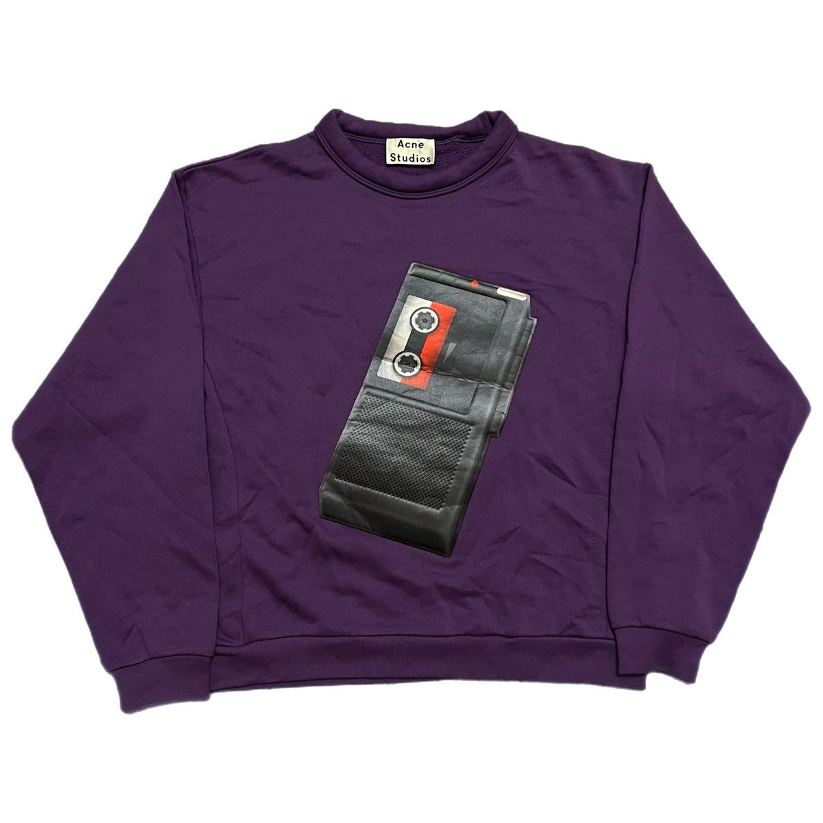 image of Acne Studios Purple Tape Recorder Designer Sweater, Women's (Size 2XS)