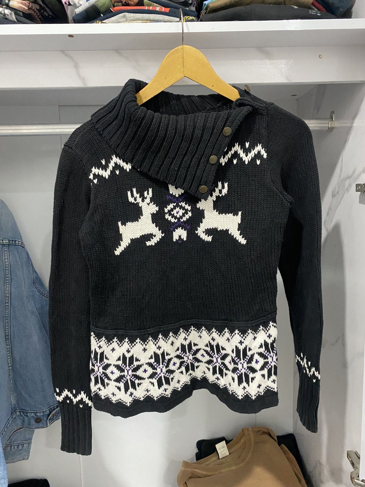 RRL Ralph Lauren × Ralph Lauren × Vintage Ralph Lauren Knitted Vintage Size S / US 4 / IT 40 - 1 Thumbnail
