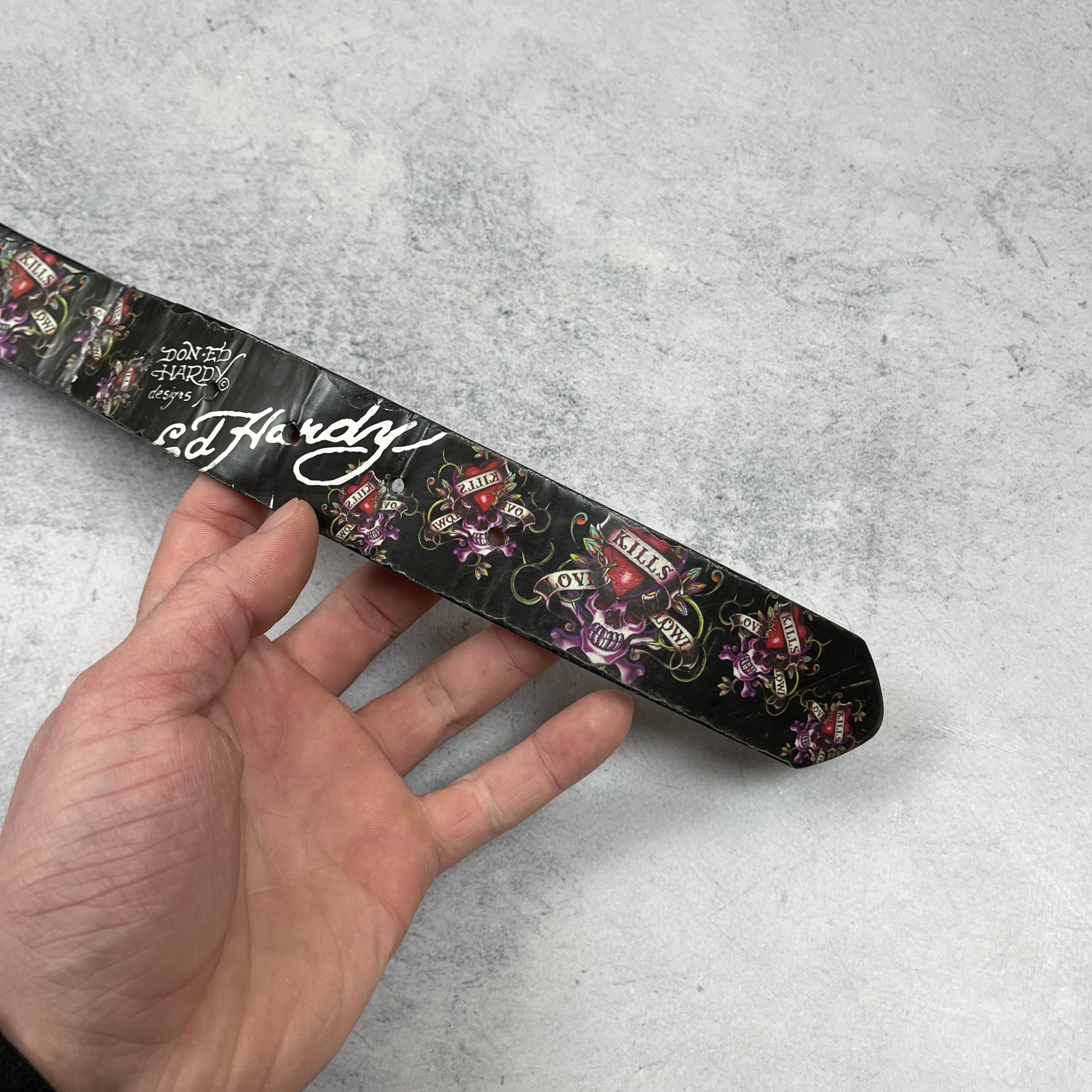 Ed Hardy Vintage Ed Hardy Y2K Skulls Tattoo belt 2000’s Size ONE SIZE - 9 Thumbnail