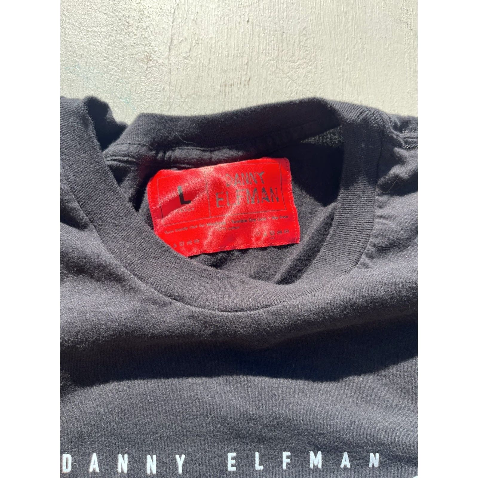 Vintage Danny Elfman Men's T-Shirt Black Spell-Out L Oingo Boingo 80s Simpsons Big Mess Size US L / EU 52-54 / 3 - 3 Thumbnail