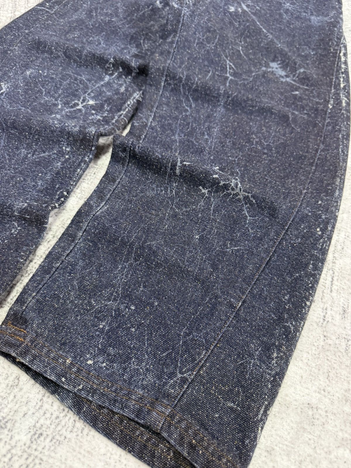 20471120 × Japanese Brand × Mizra Jeans Kyoto Alfons. Japan Crackle Lighting Wash Baggy Wide Jeans Size US 30 / EU 46 - 6 Thumbnail
