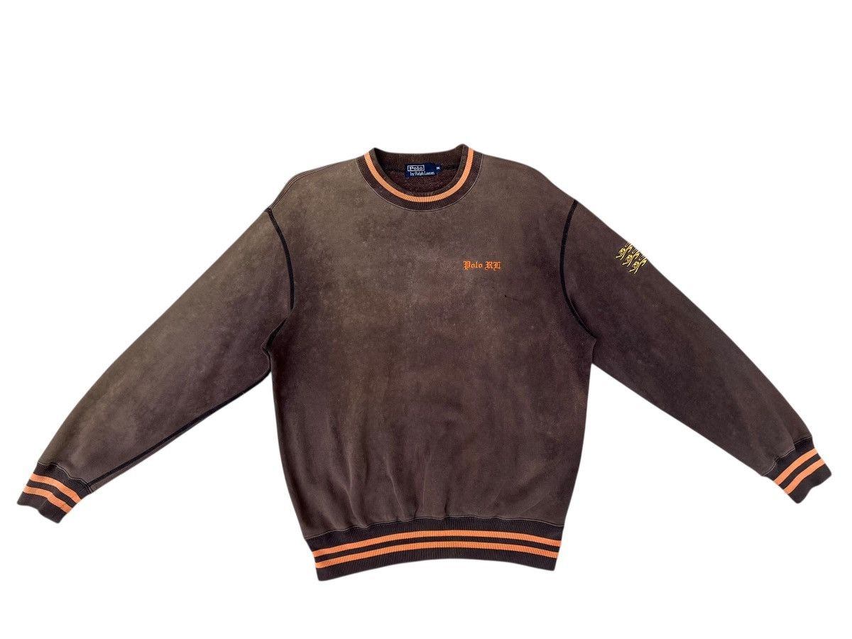 Polo Ralph Lauren Trashed 90s Polo Ralph Lauren Distress Sun Faded Sweatshirt Size US M / EU 48-50 / 2 - 1 Thumbnail
