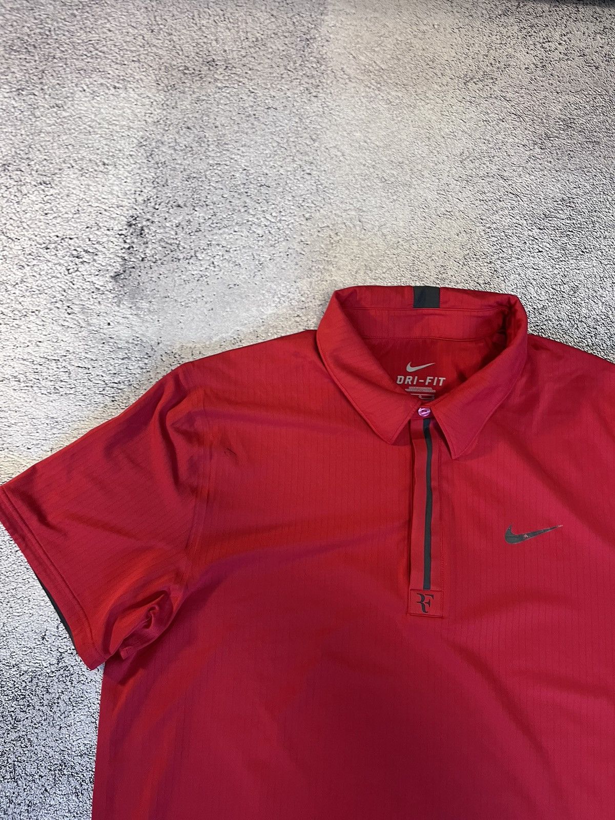 Nike Nike Roger Federer Mens Tennis Polo RF 2010 Indian Wells Size US L / EU 52-54 / 3 - 3 Thumbnail