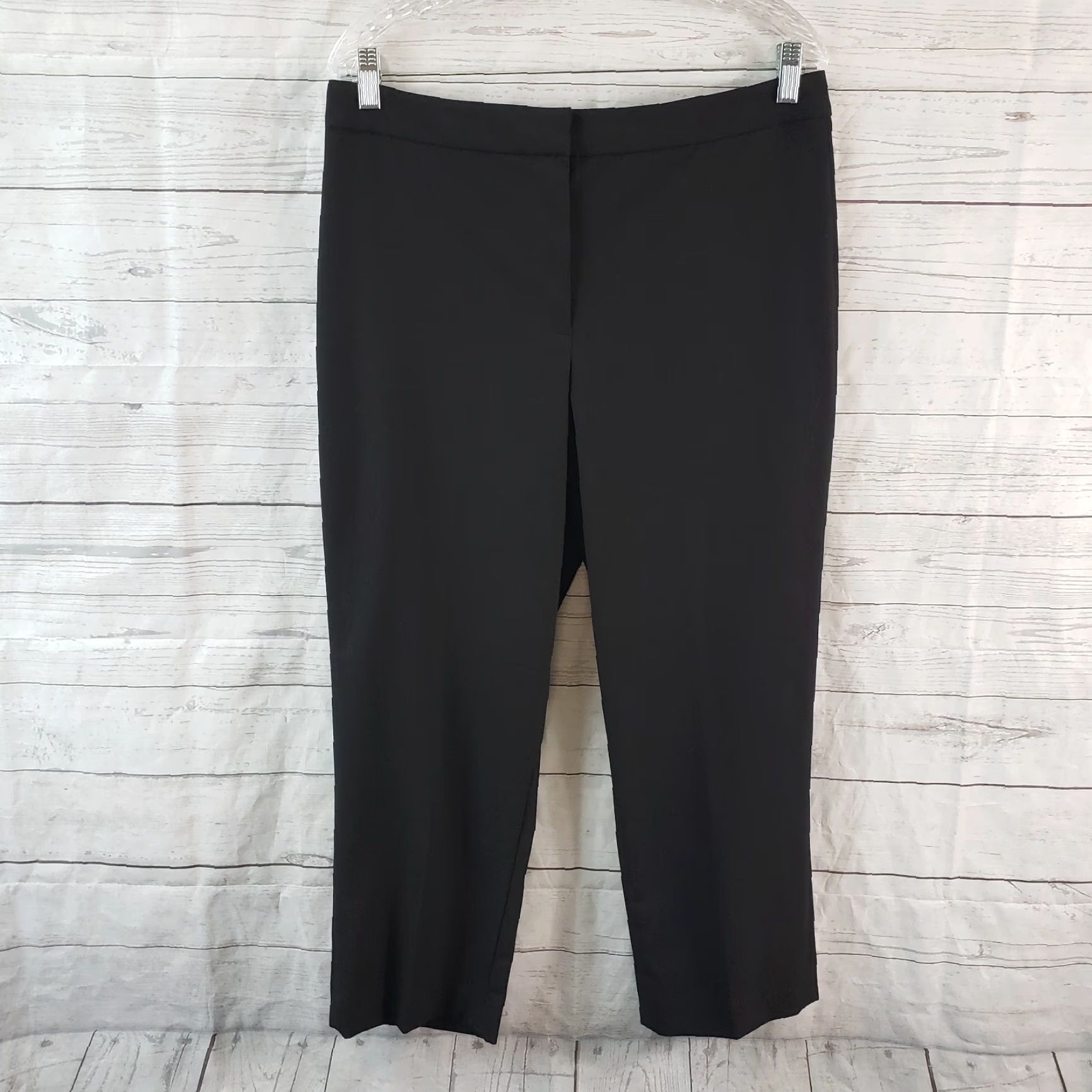Talbots Talbots Womens Heritage Cropped Pants Sz 10 Black High Rise Pants Womens Regular 10 Black 24.5 Inseam Cropped Rise 11.5 Size 32" / US 10 / IT 46 - 2 Thumbnail