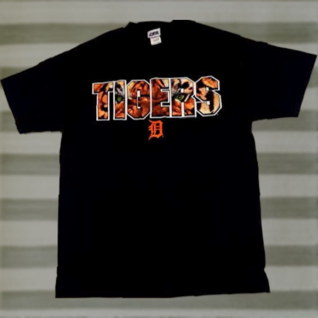 Vintage CSA DetroiTigers Baseball T-Shirt L Black Men Short Sleeve Shirt Tigers print Size US L / EU 52-54 / 3 - 1 Thumbnail