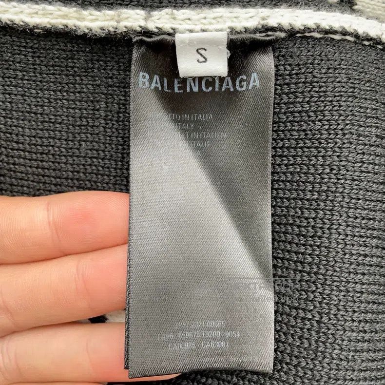 Balenciaga Balenciaga Barrage Printed White Knit Cardigan Size US S / EU 44-46 / 1 - 6 Thumbnail
