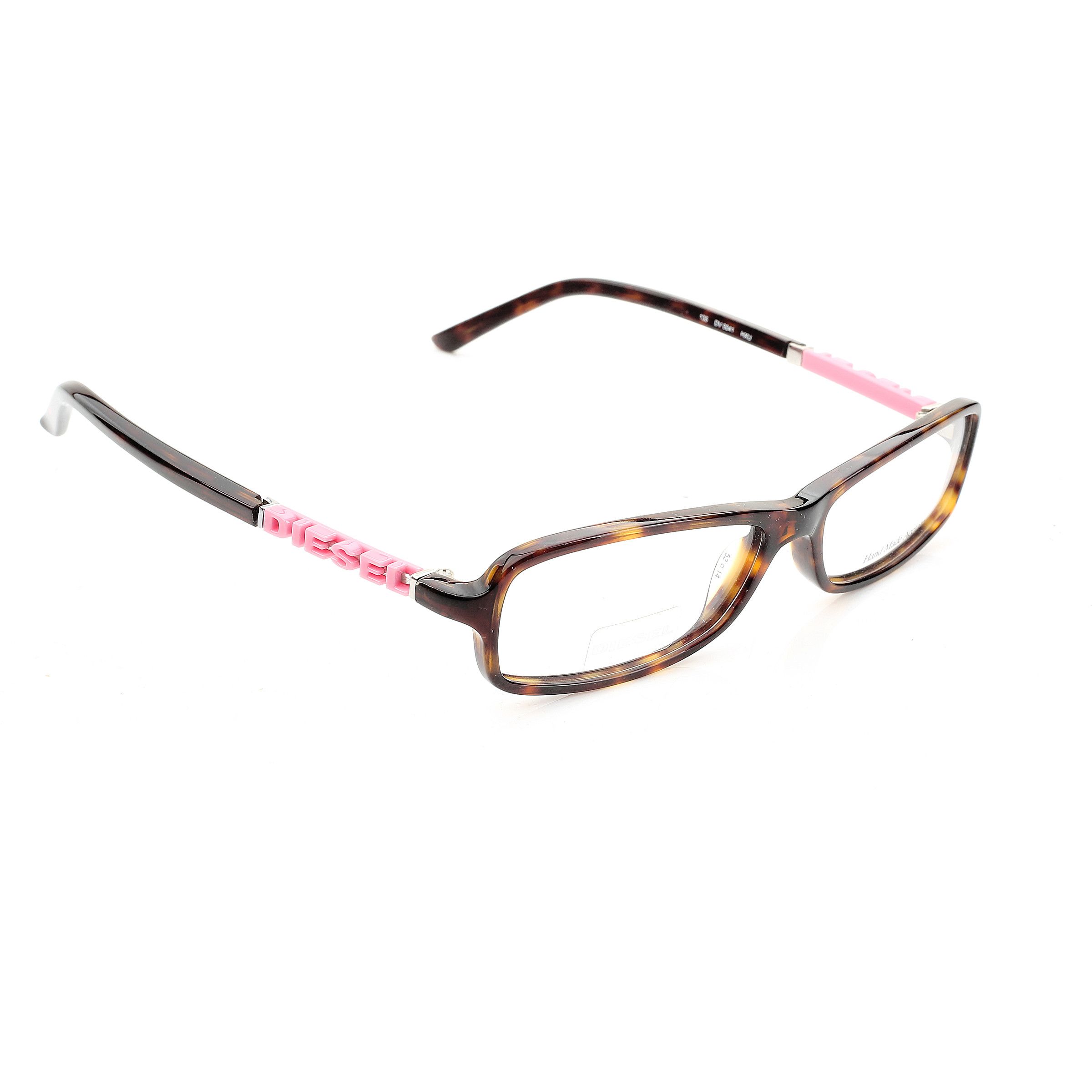 Diesel Diesel '00s Pink Signature Havana Brown Recatngular Glasses Size ONE SIZE - 3 Thumbnail