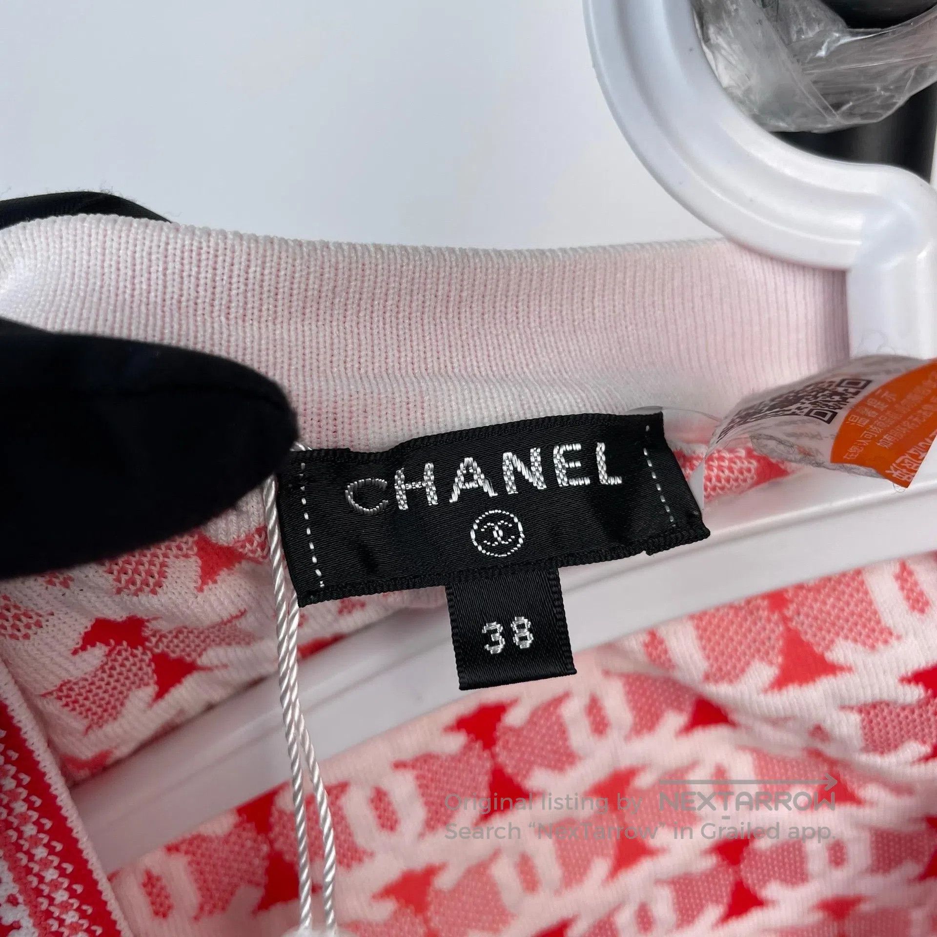 Chanel Chanel Red Full Logo Knit Short Sleeve Cardigan Top| Size XS / US 0-2 / IT 36-38 - 5 Thumbnail