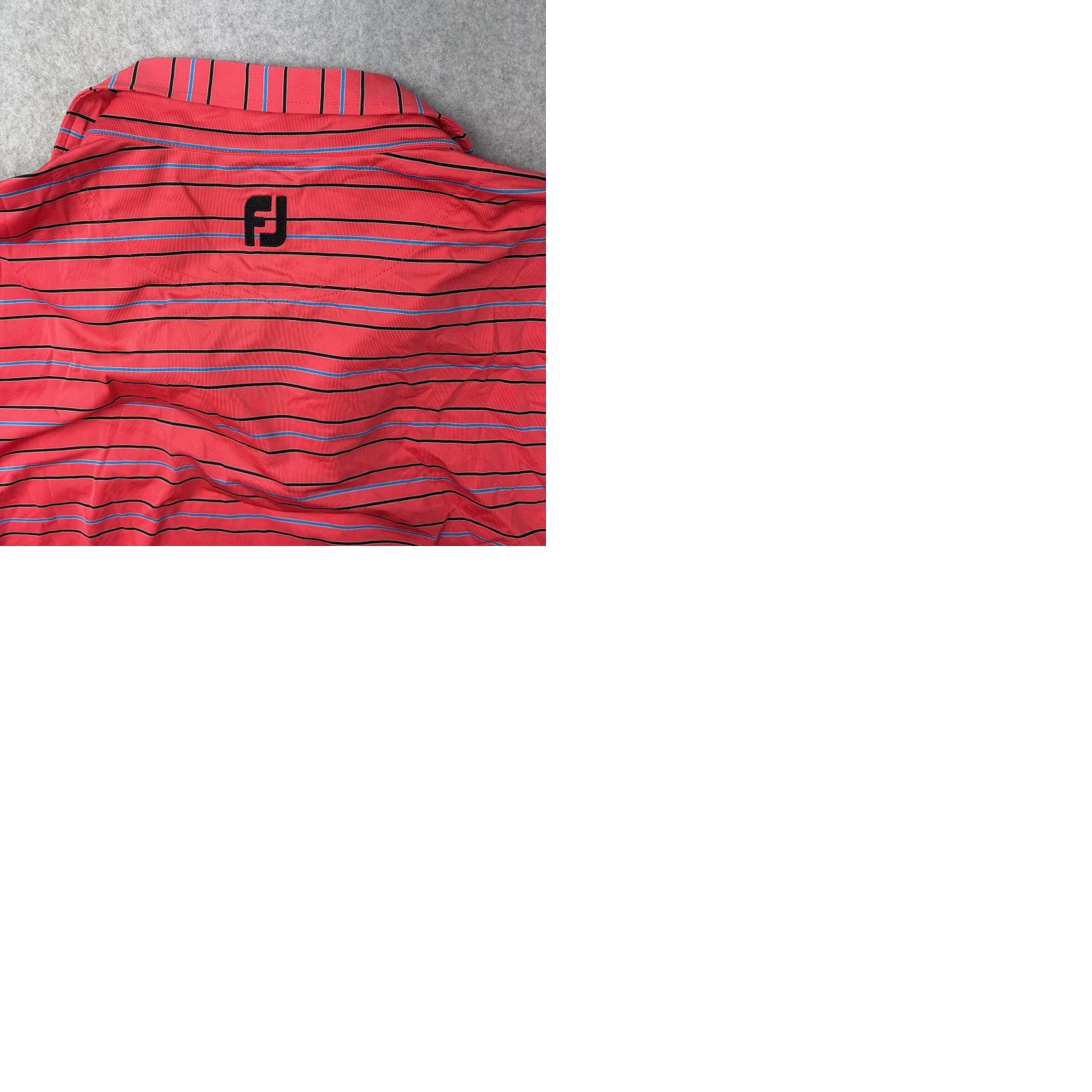 Footjoy FootJoy Polo Shirt Mens XL Red Stripe Short Sleeve Logo Embroidered Golf Performance Size US XL / EU 56 / 4 - 9 Thumbnail